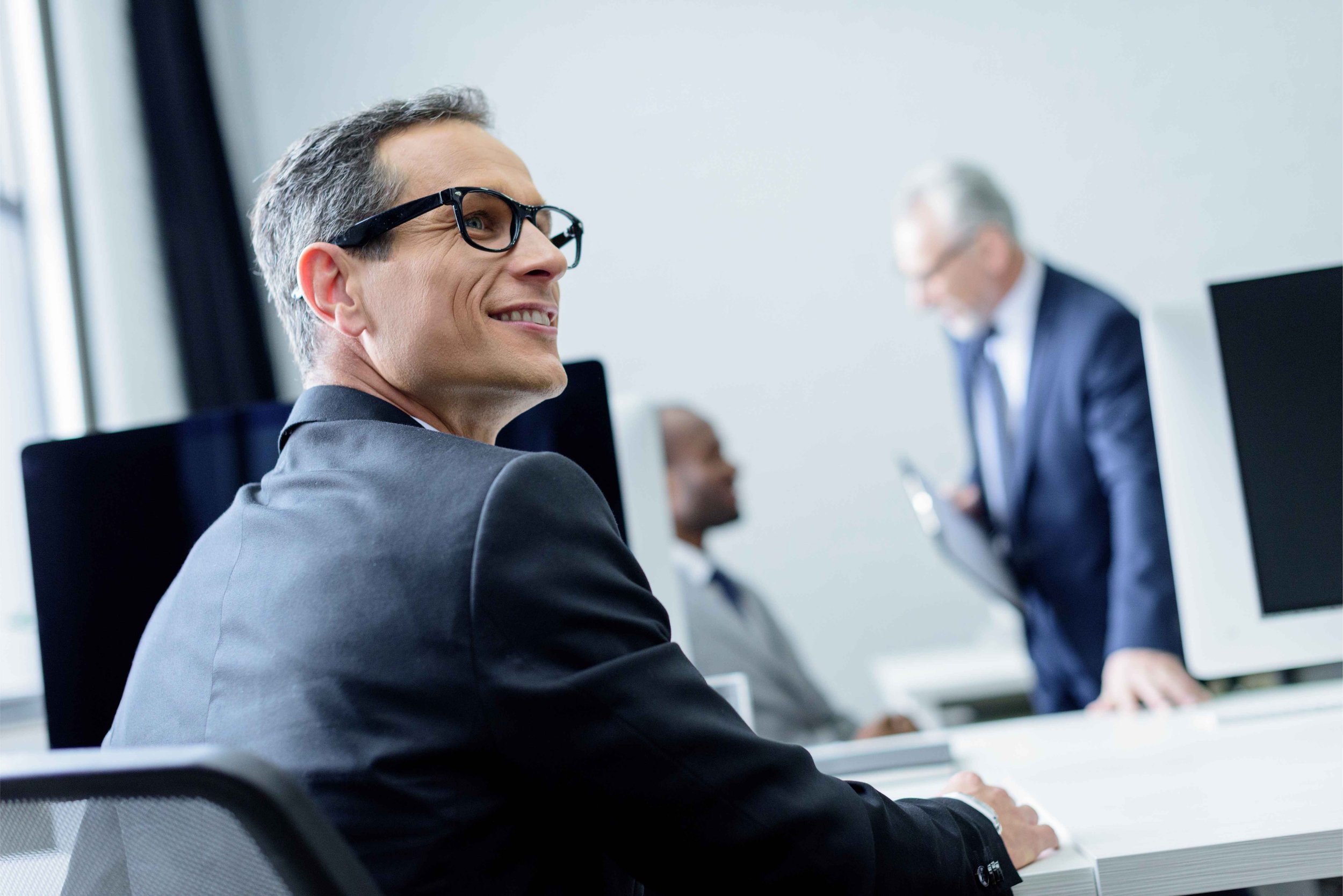 Senior executive man at work