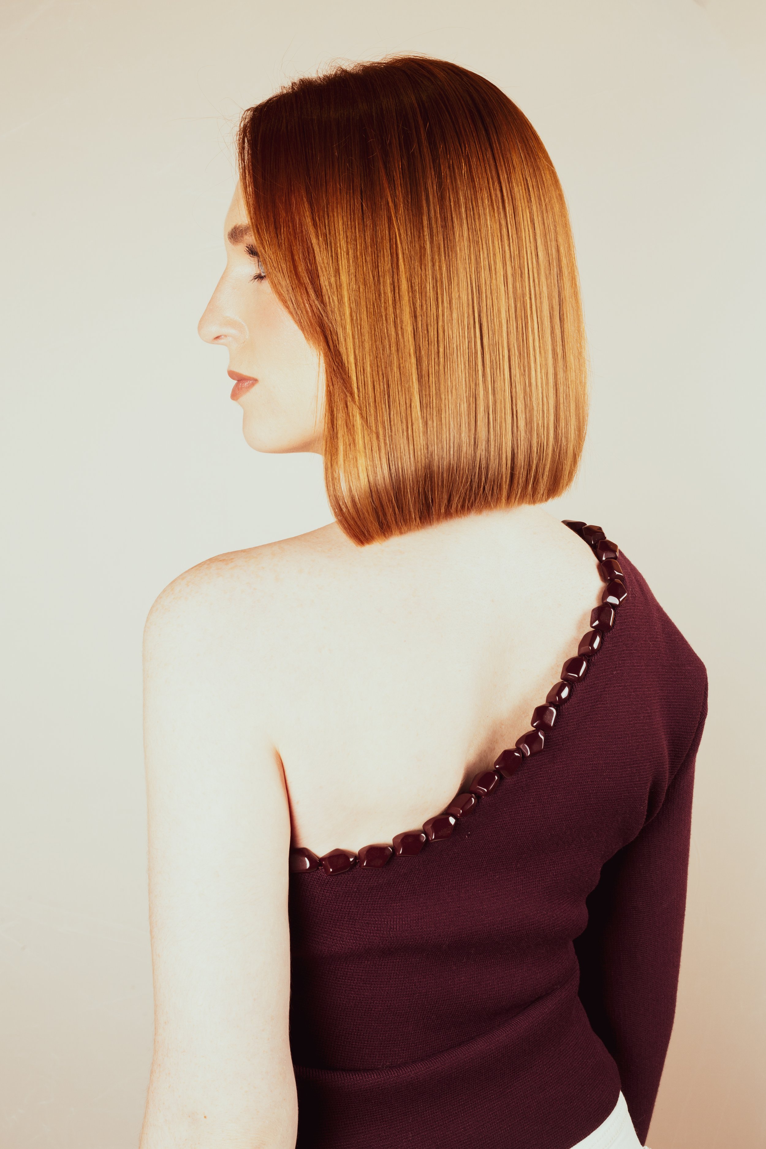 contentshoot gemaakt van roodharige vrouw voor shoot voor kapsalon sarah leona