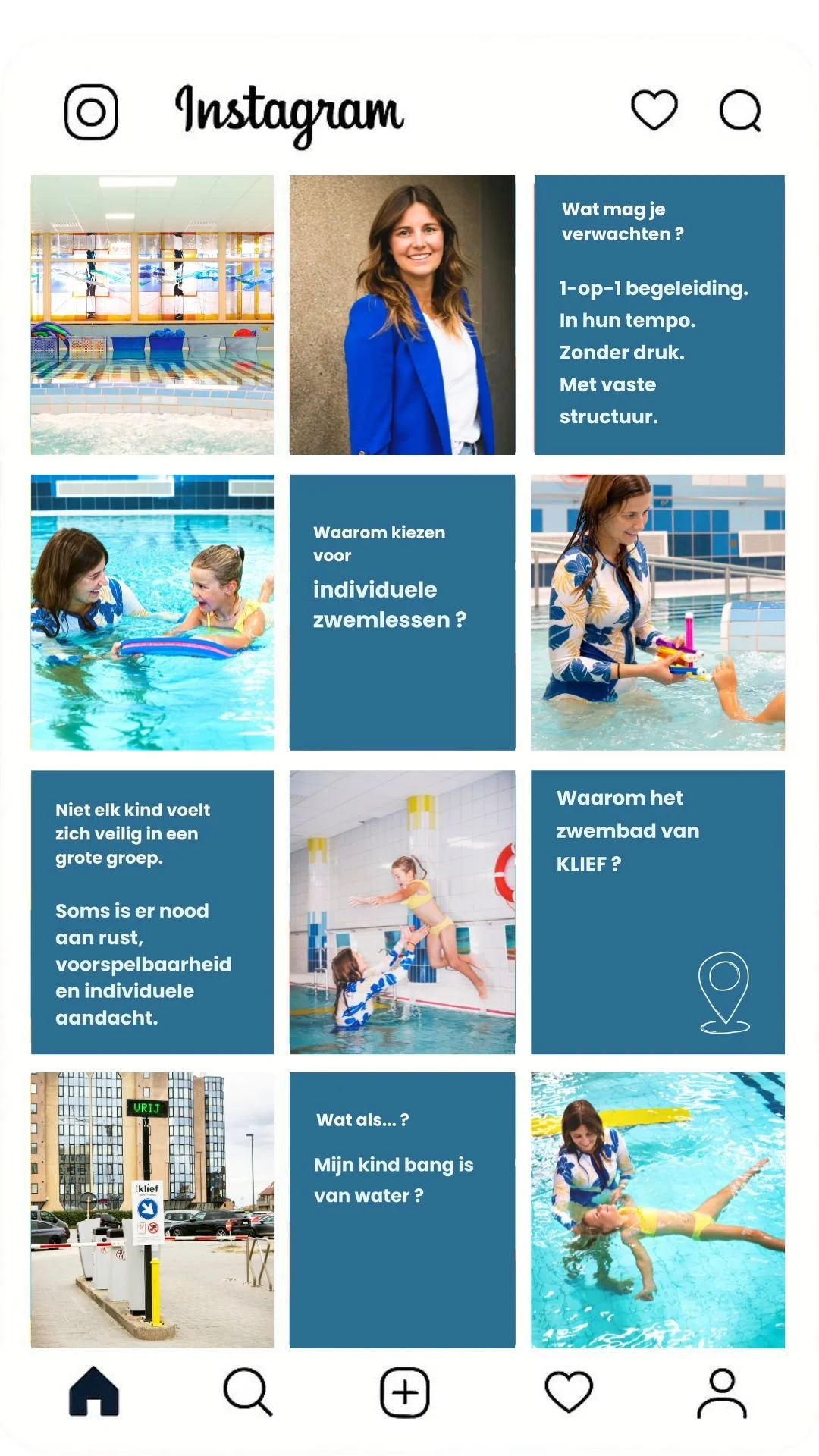 een voorbeeld van hoe de instagram feed er zal uitzien na tussenkomst van atelier soufflé