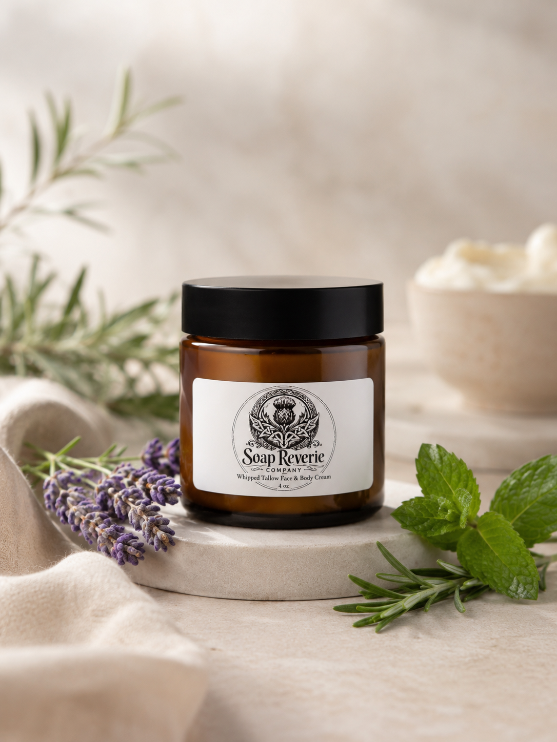 Lavender Whipped Face and Body Tallow Cream