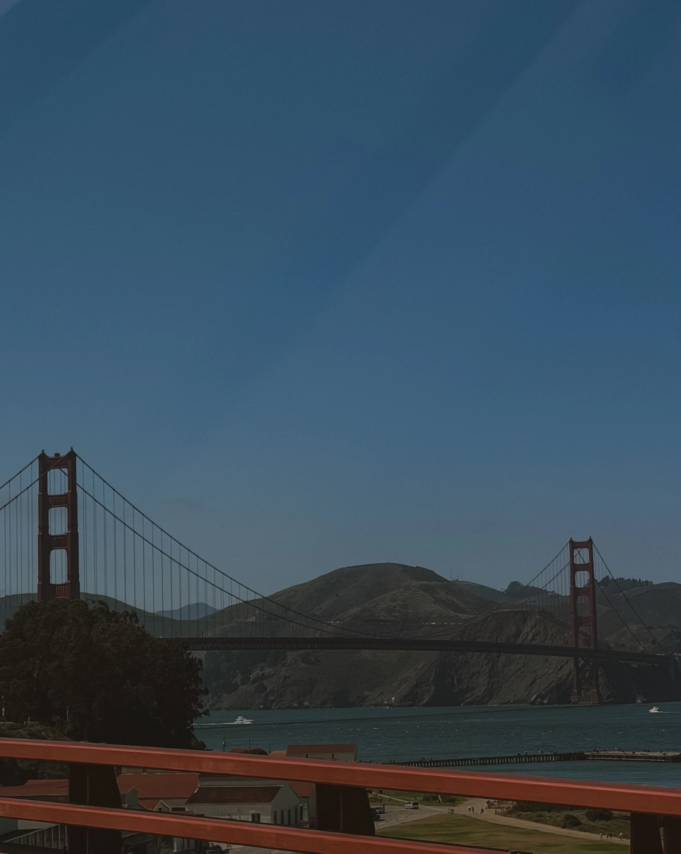 San Francisco after a long time away.

Downtown SF. Louder than I remember.

The San Francisco Bay &mdash; where I told the kids &lsquo;that is where they put all the naughty children who don&rsquo;t listen to their parents&rdquo;

 Blurry California