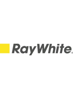 Ray White logo with black background