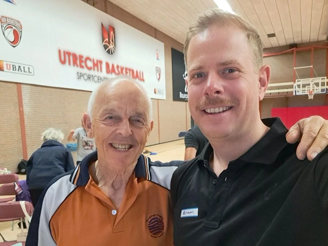 Meester Bram en zijn trainer Freerk Ykema van Rots en Water instituut NL.