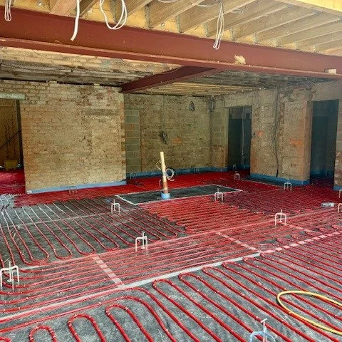 Underfloor heating circuits and manifolds all wrapped up at our Co. Durham project 🔧🔥 This one&rsquo;s going to be seriously toasty!
More than just a luxury &mdash; underfloor heating delivers consistent warmth and greater energy efficiency.
Big sh