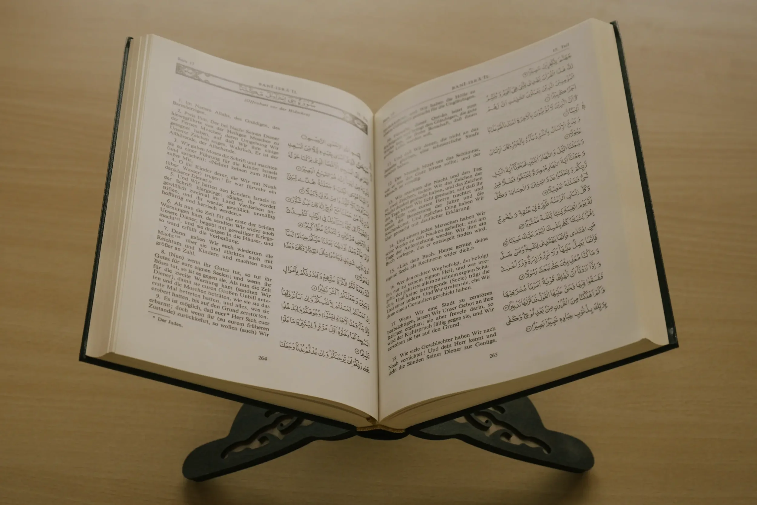 Koranständer zum Lesen und Rezitieren des Korans - Koran auf Arabisch mit deutscher Übersetzung