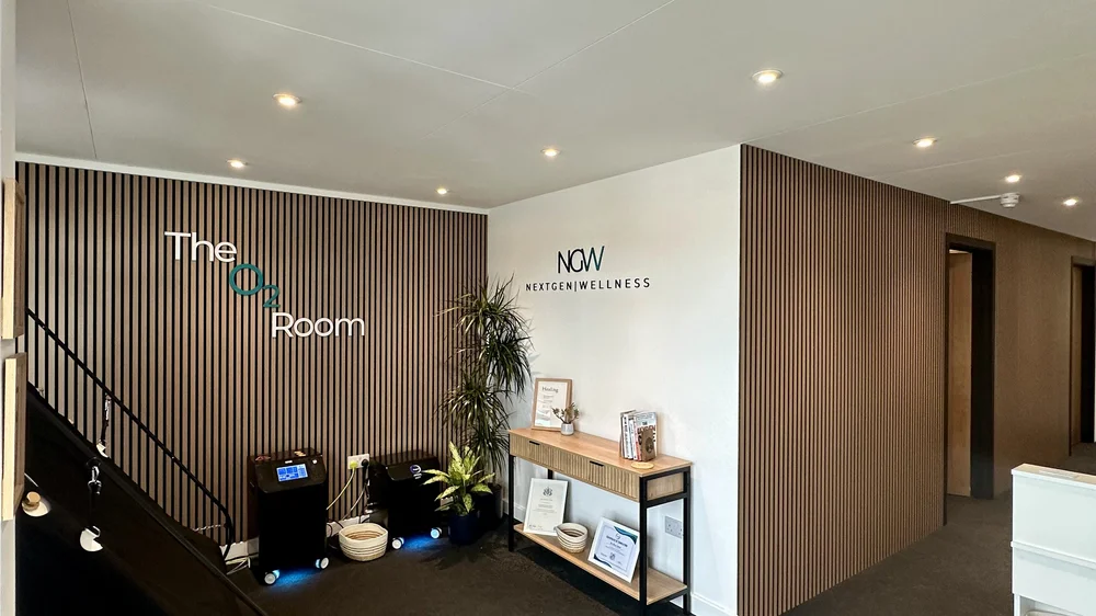 Reception area at NextGen Wellness, Newquay