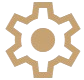 A gear icon, typically representing settings or options.