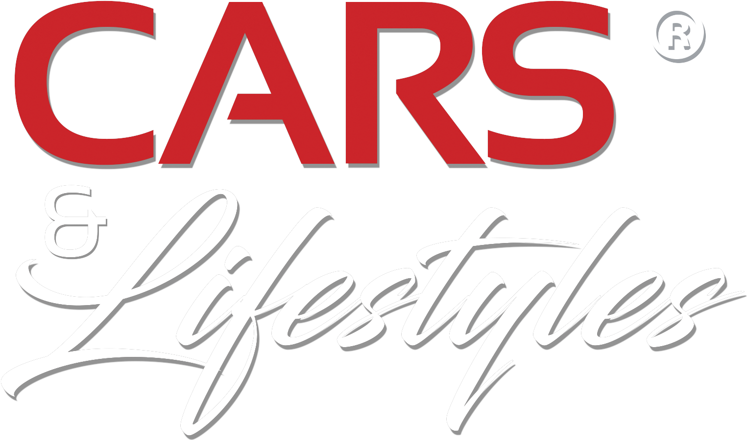 The logo features the words "CARS & Lifestyle" with "CARS" in bold red uppercase letters and "Lifestyle" in a stylish white script font with a shadow effect.