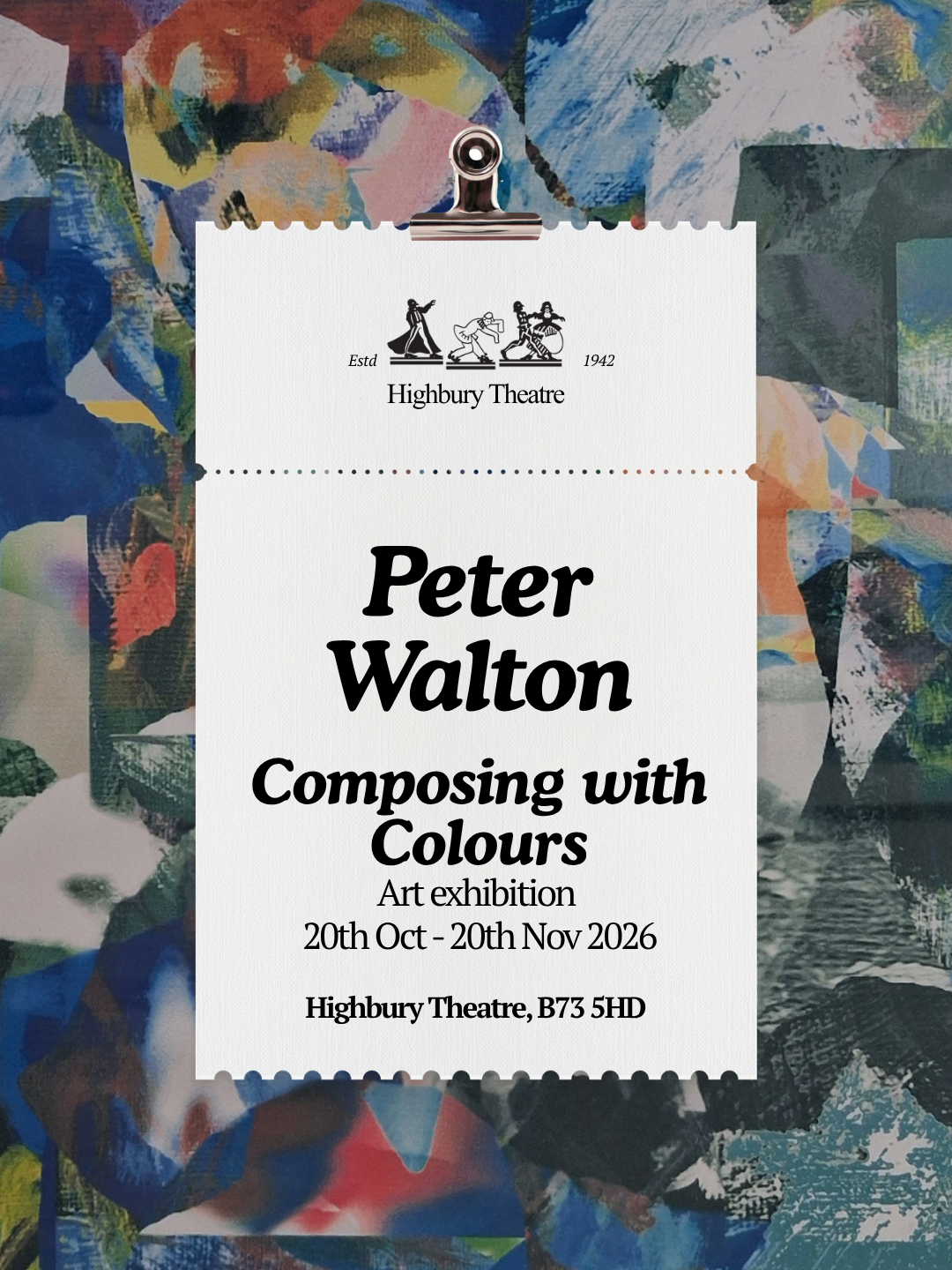 artist exhibition poster and social media post