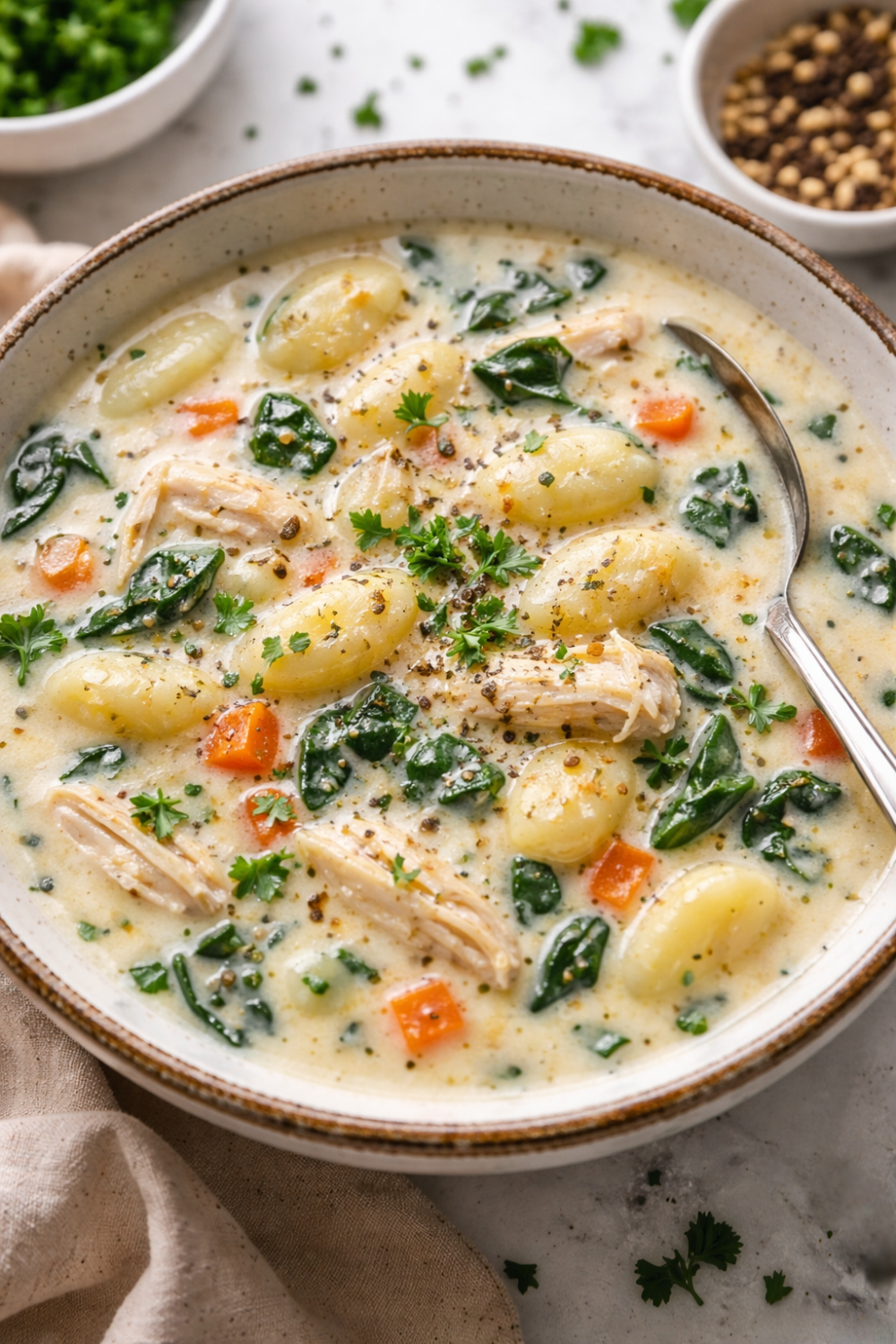 Creamy Chicken &amp; Gnocchi Soup