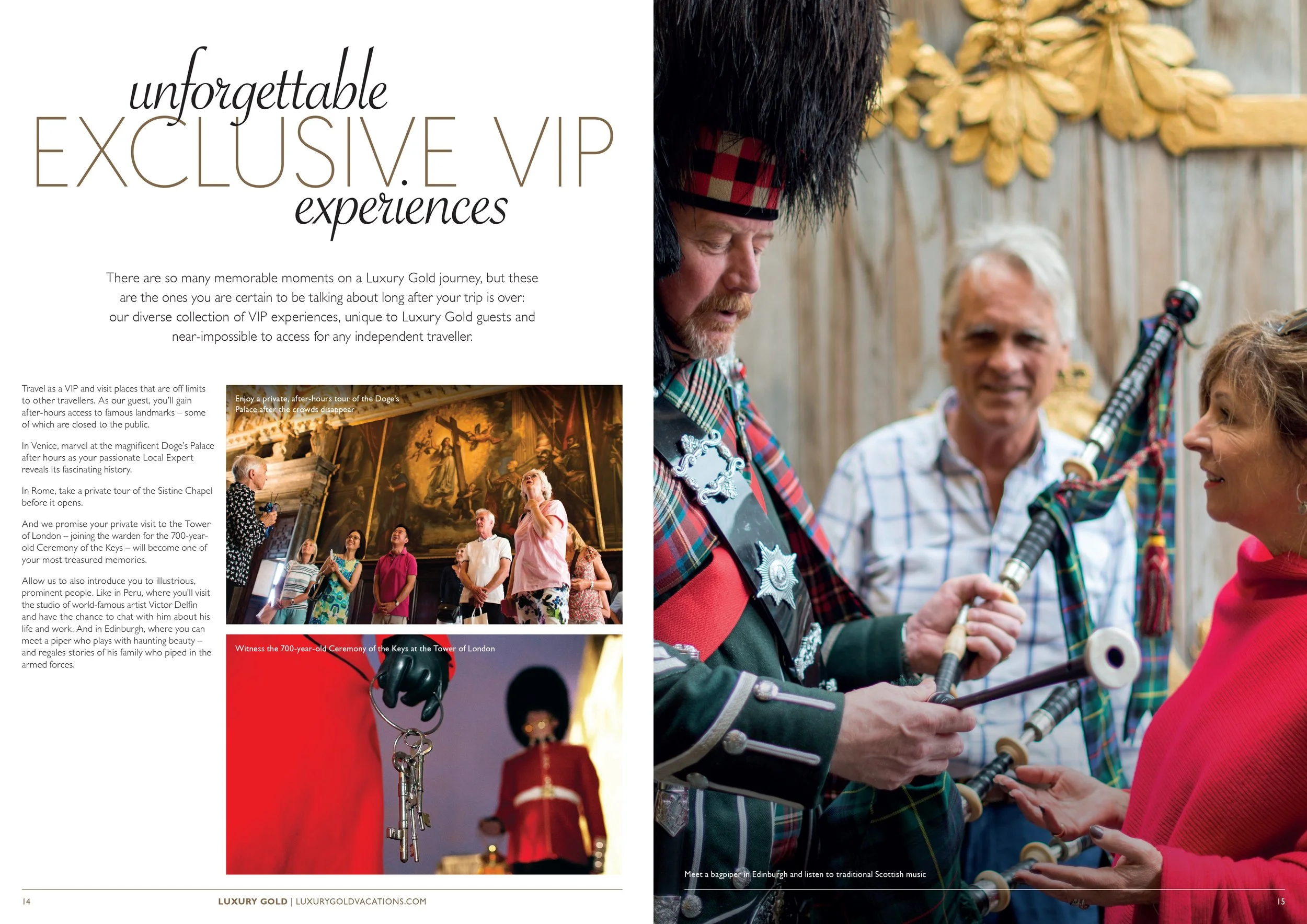 People gathered at an outdoor event, with a bagpiper dressed in traditional Scottish attire, including a kilt and a sporran, playing the bagpipes, while a woman in a pink sweater listens.