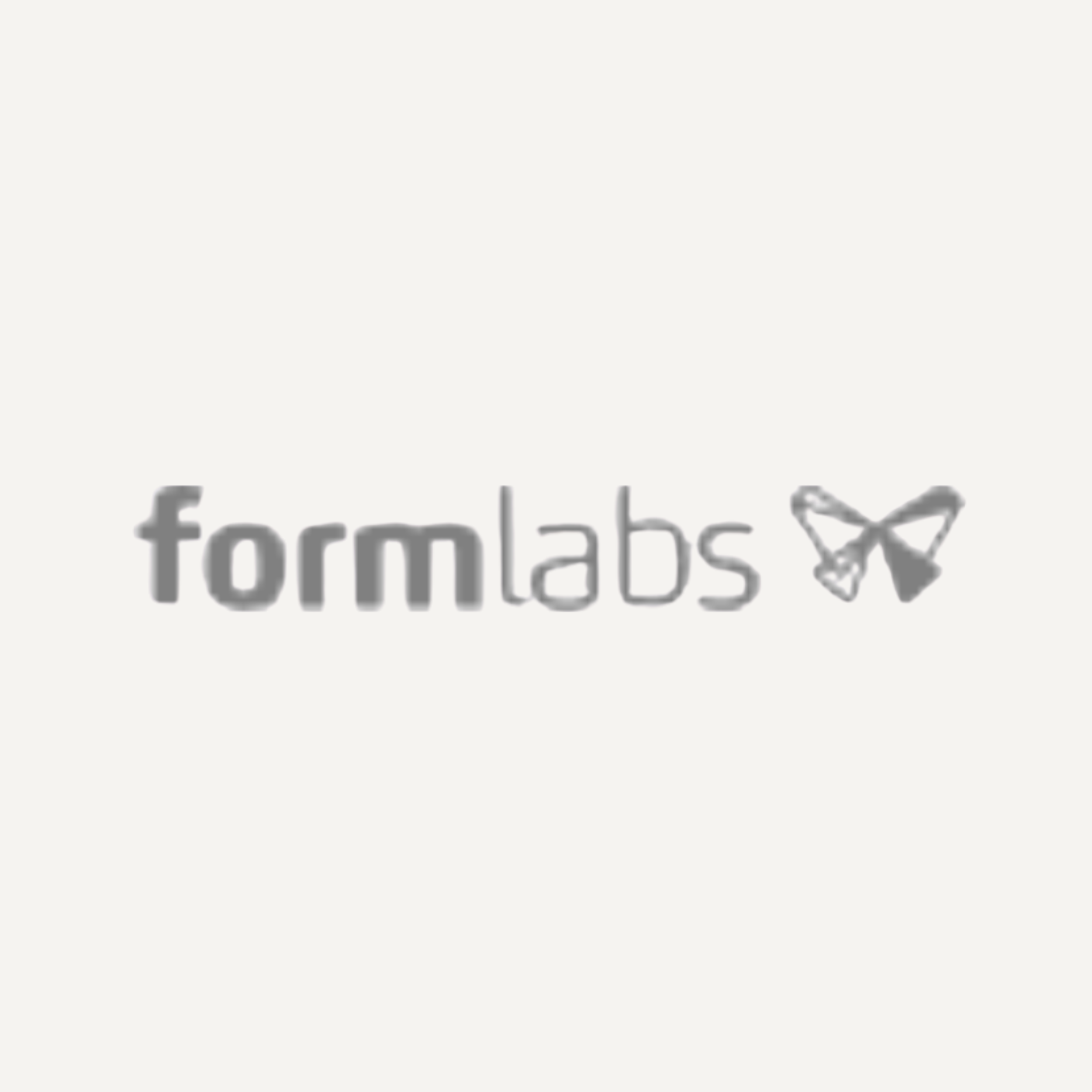 The logo of 'formlabs' featuring the word 'formlabs' in gray with a butterfly icon to the right.