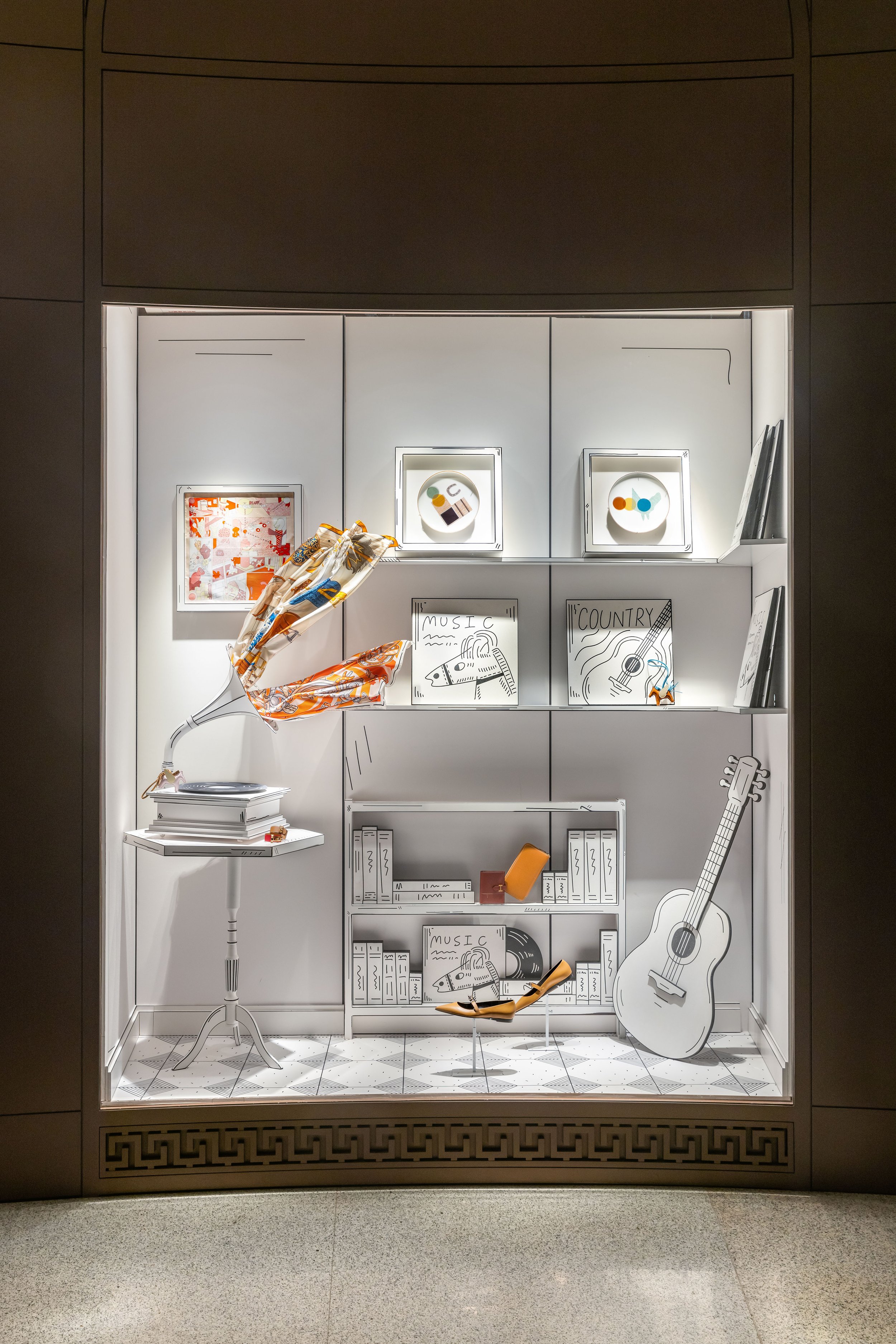 Hermès window display design by AMCP Studio