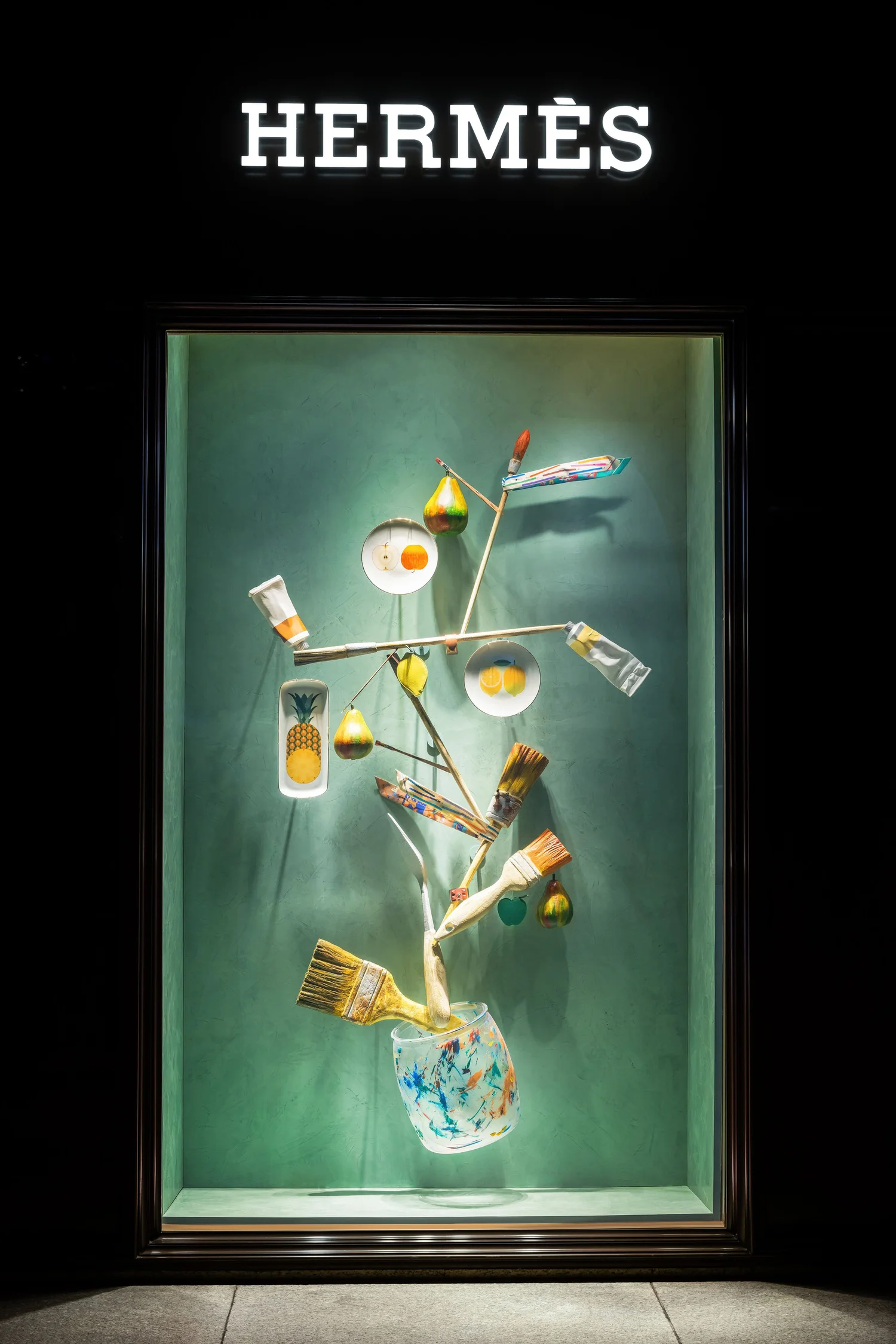 Hermès window, 2025 — an artist studio in suspension