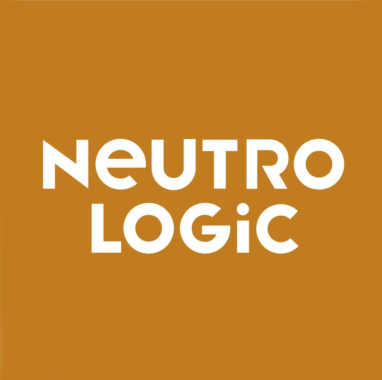 Brown background with white text that reads "Neutro Logic".