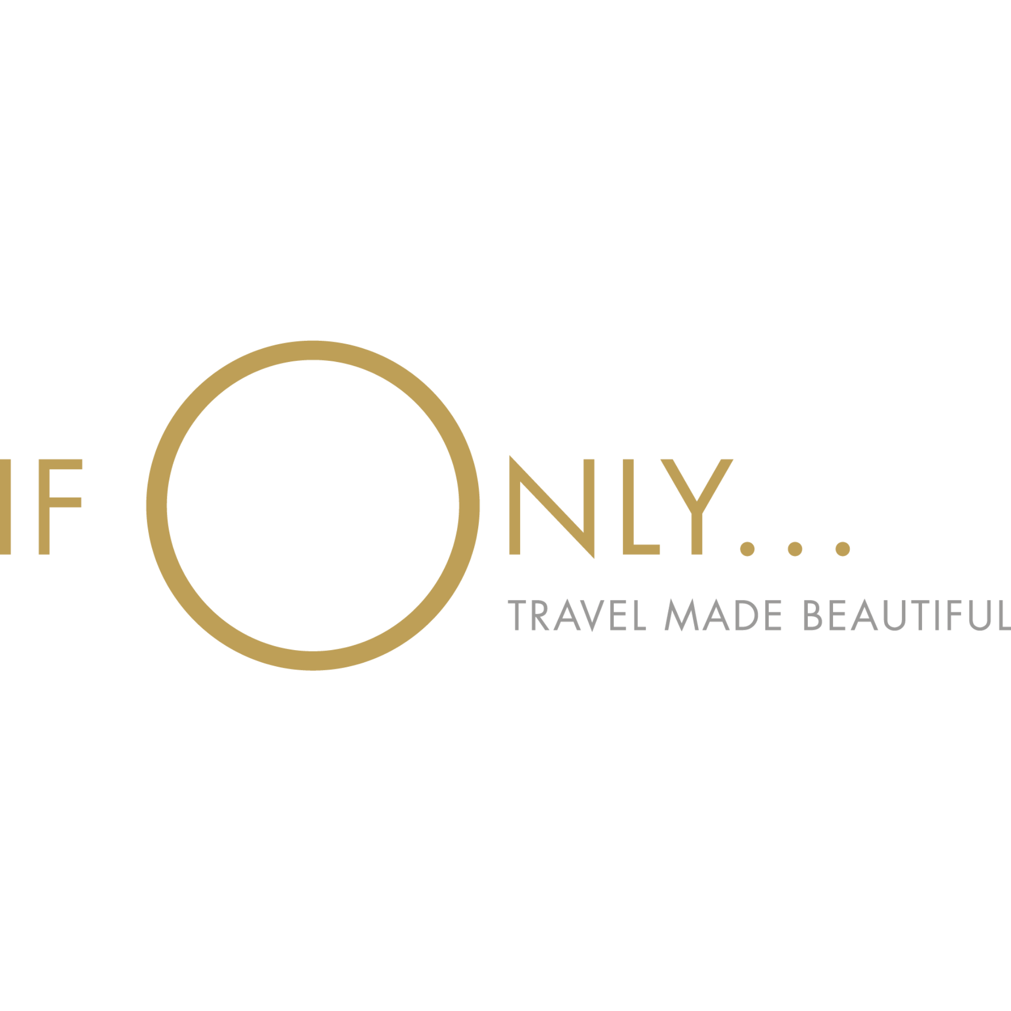 Logo with text 'Travel Only... Travel Made Beautiful' in gold and gray on black background.