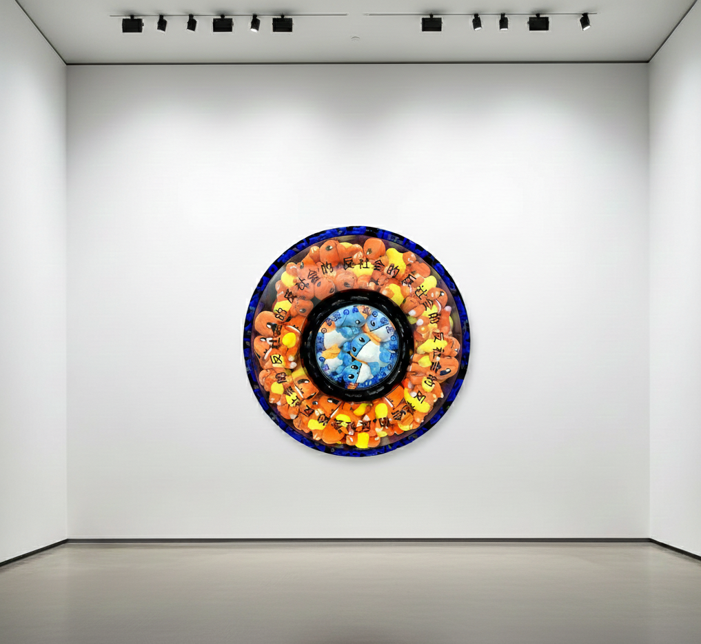 Azur Aqua and Orange Flame in Harmony : Valentine Whispers, 2021