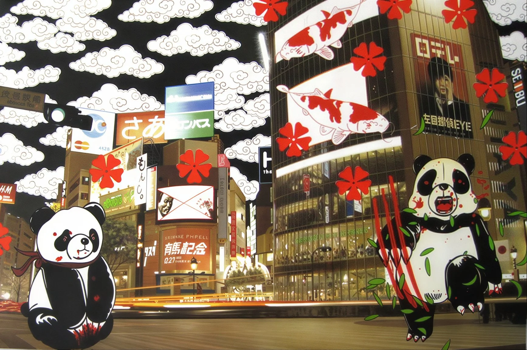 Neon Crossing: Twin Pandasan in Tokyo’s Sleepless Veins