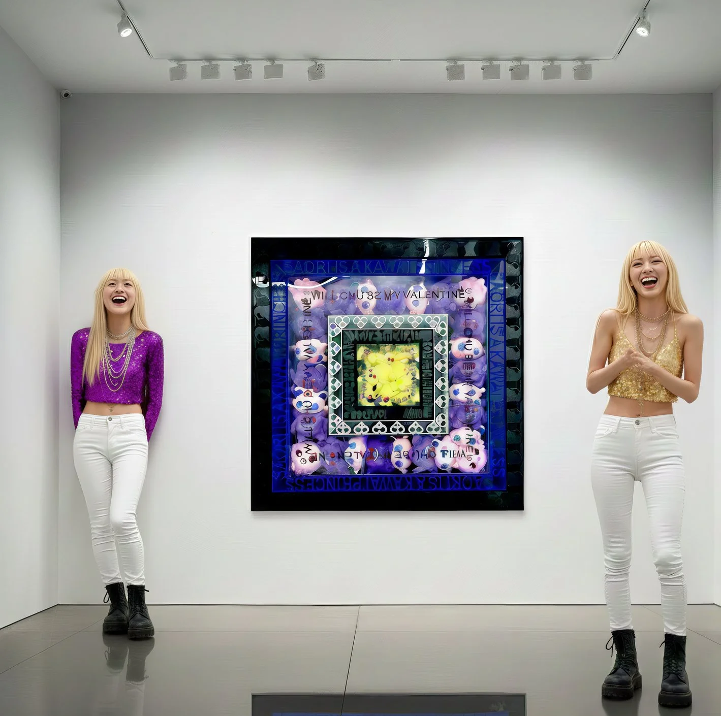 Mystic Purple, Soft Pink, Electric Yellow : Whimsical Palette in Plexi-Square, 2021