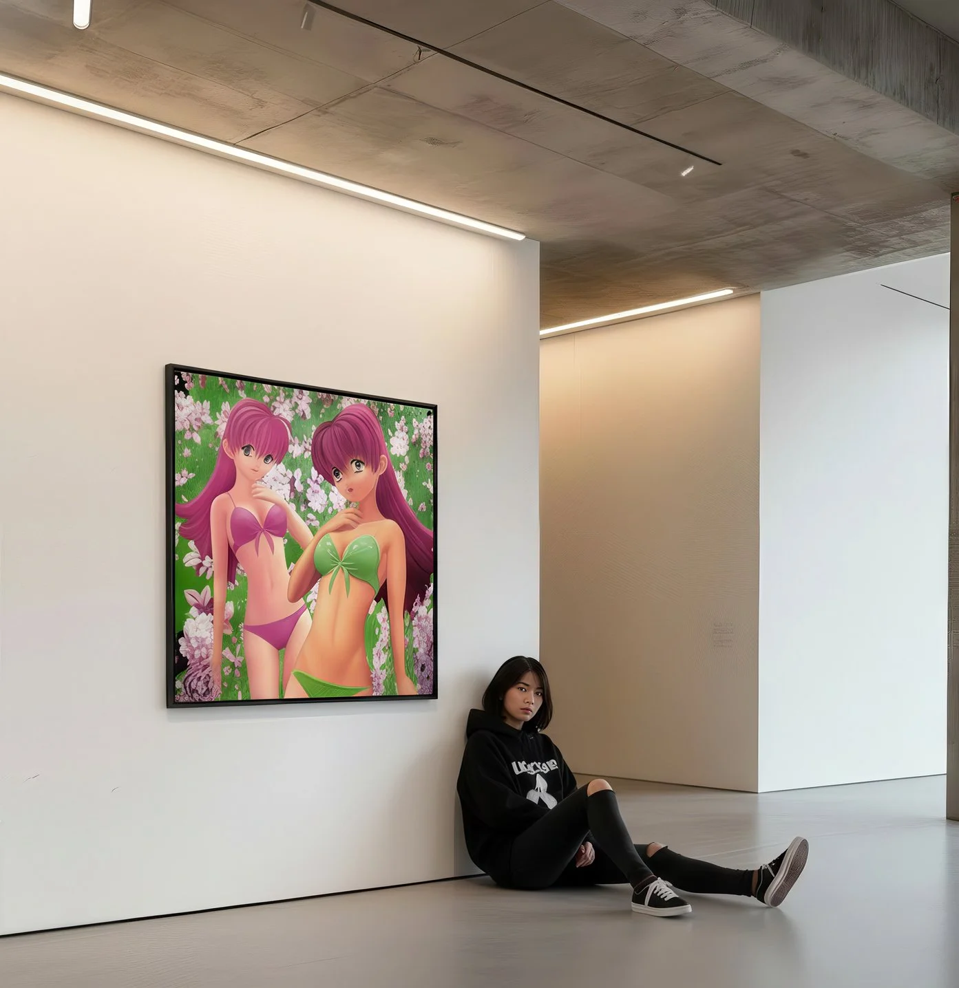 Sonico and Melona : Blooming Temptations on a Kawaii Green mood