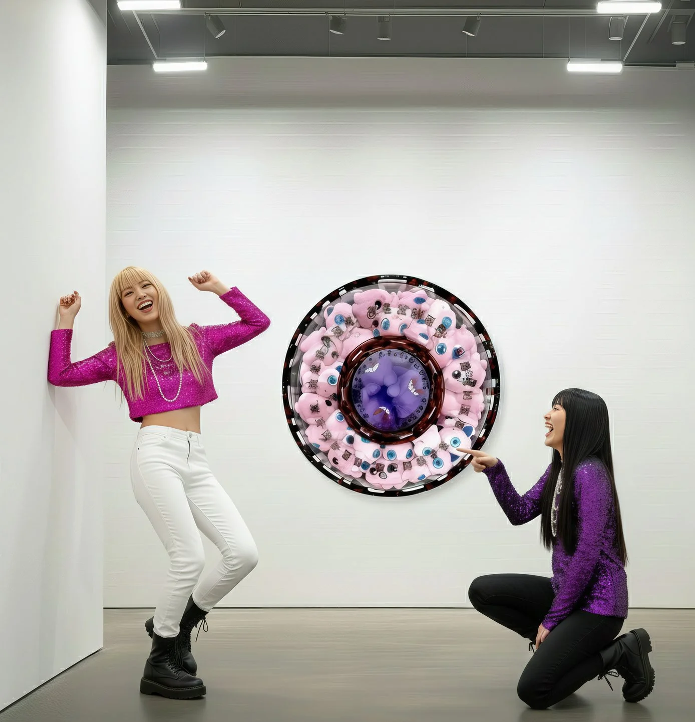 Pink Melody & Purple Shadow Play : Echoes of Kawaii in Plexi-Verse, 2021