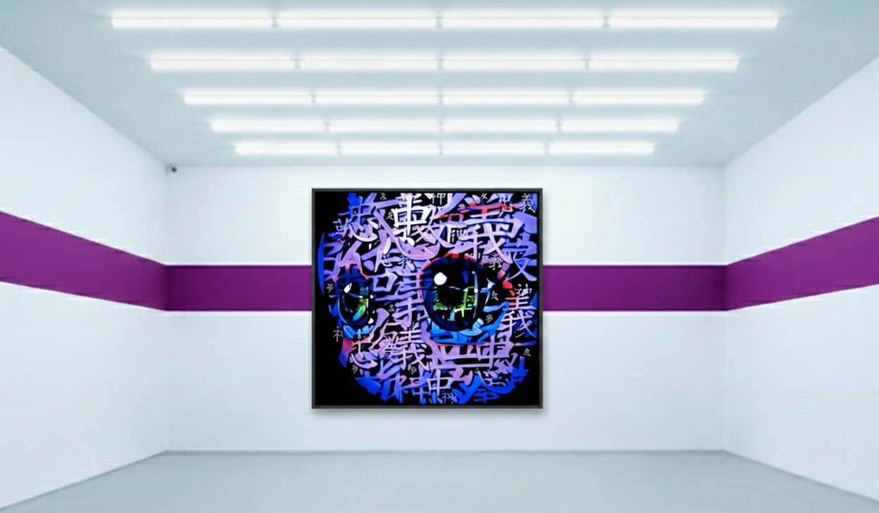 Kawaii Kanji Whispers Purple