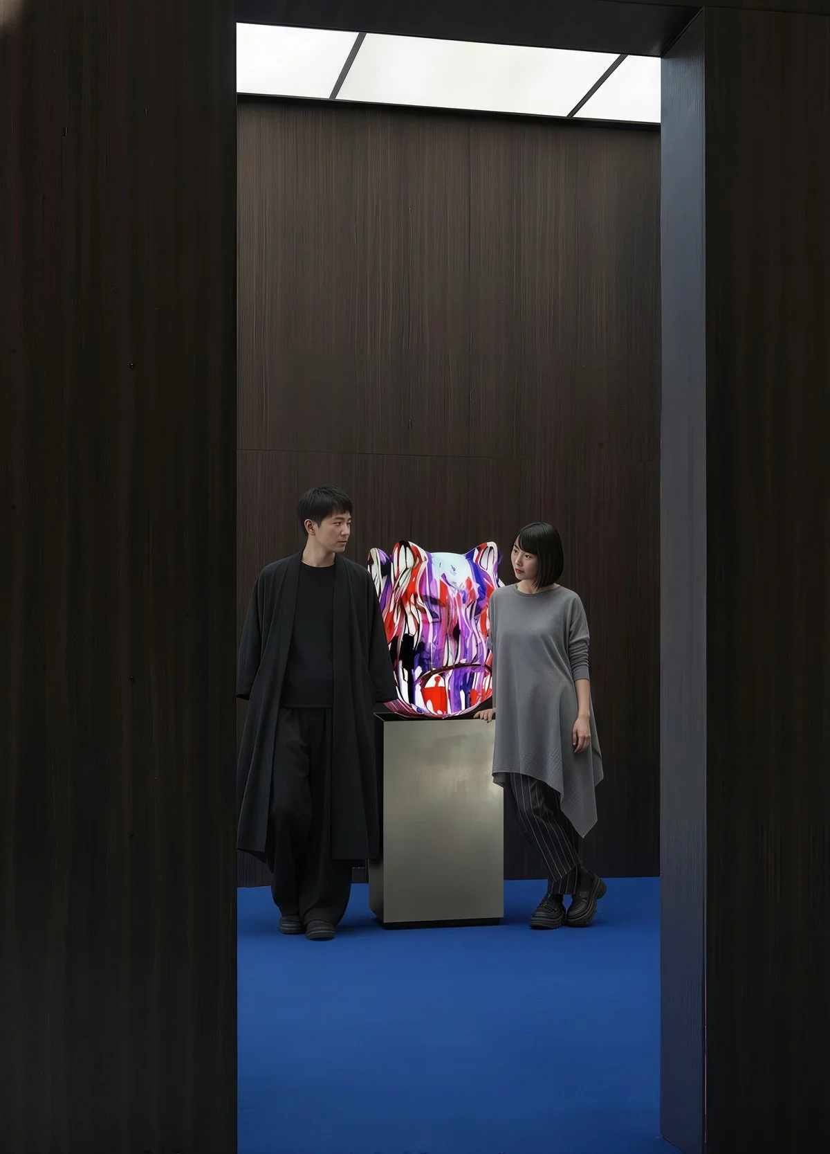 Onmyodo : Samuraicat Submerged in Veils of White, Crimson, Violet, Silver and Black within the Codex of Dualities