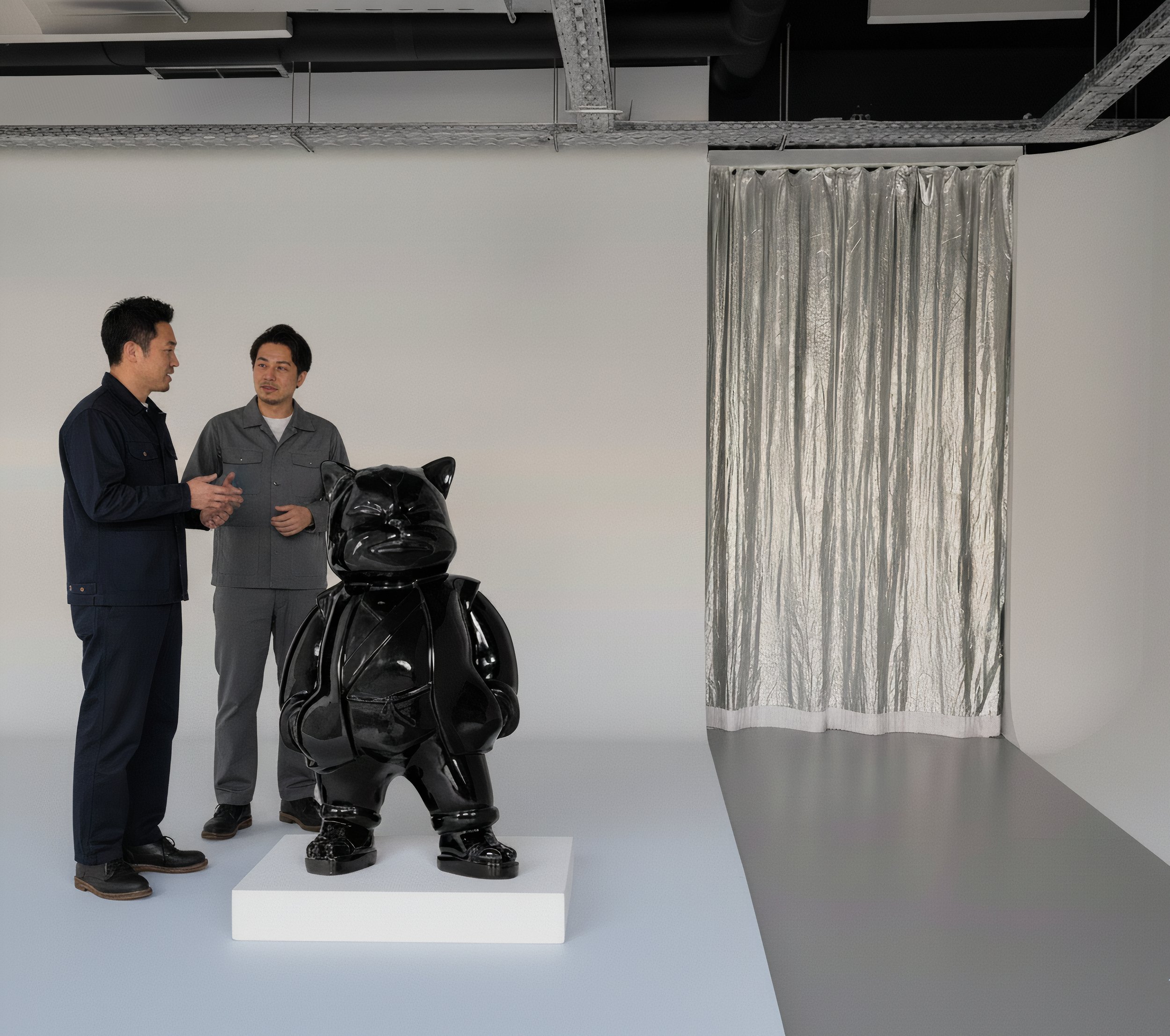 Urbancat Elegance: Black Metropolis Muse 