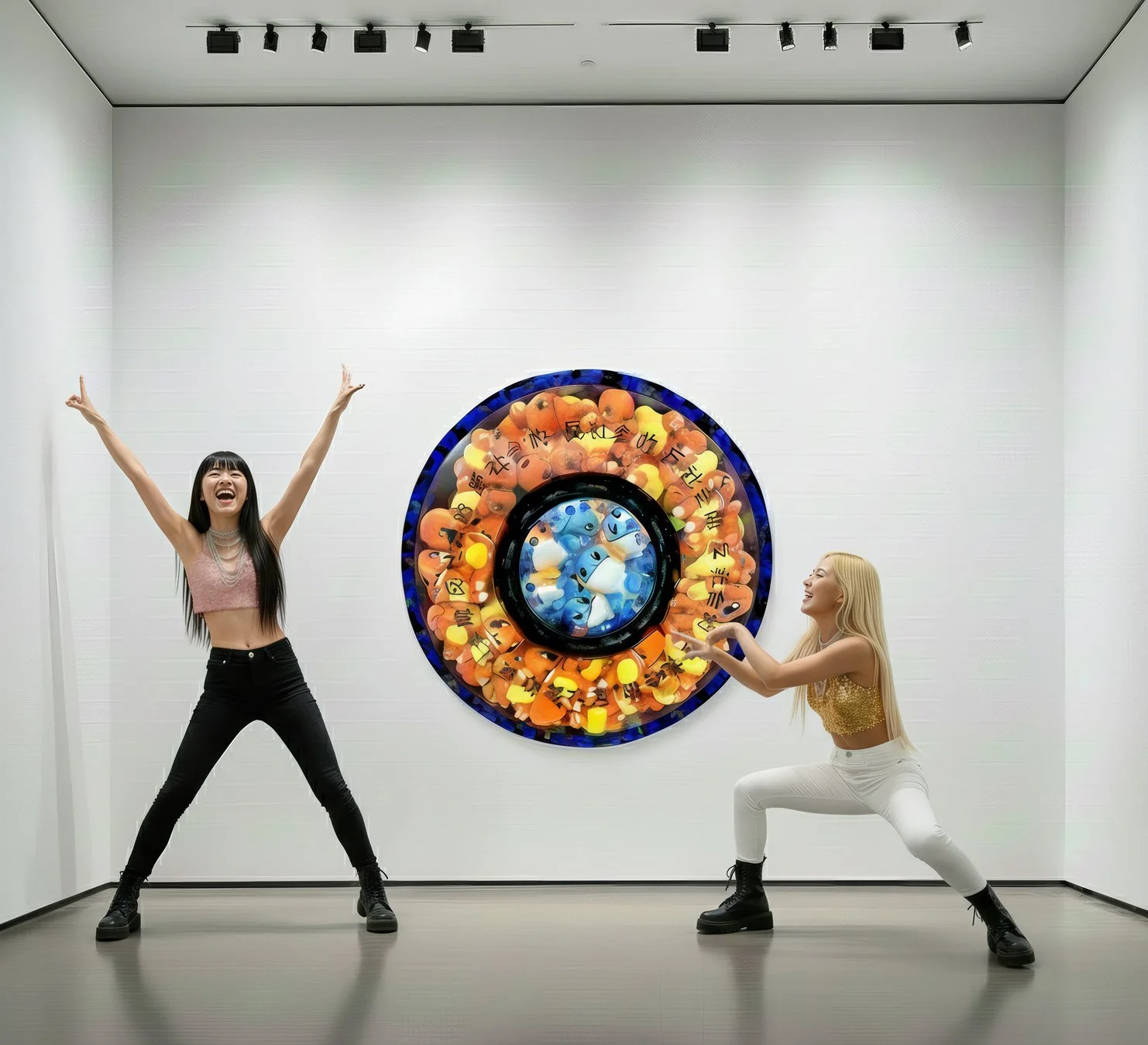 Azur Aqua and Orange Flame in Harmony : Valentine Whispers, 2021