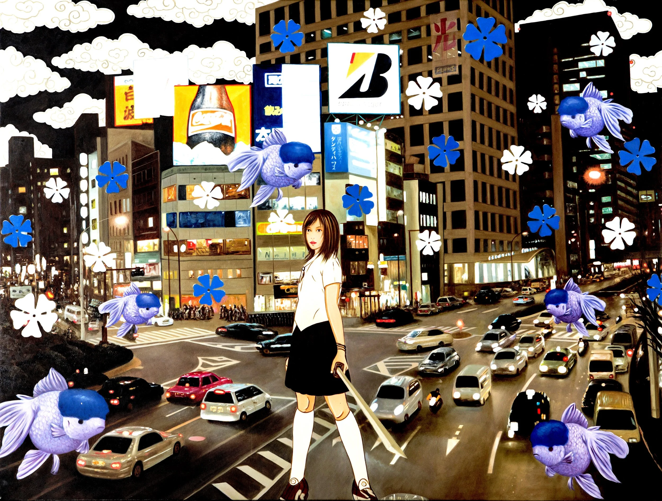 Purple Twilight Ballet : Orchids and Shadows in Battle Symphony