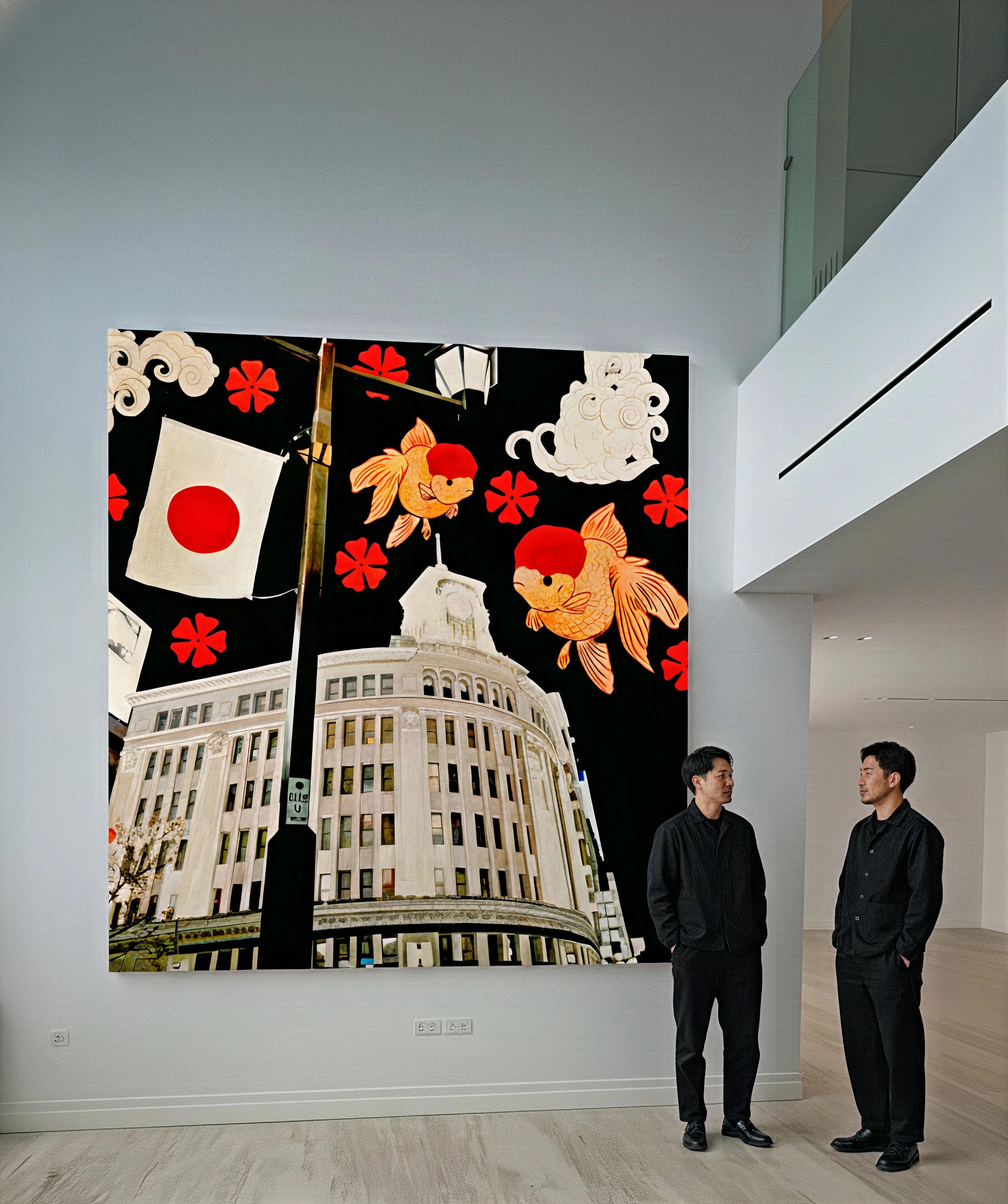 Alabaster Elegance and Crimson Echo: Kohaku's Dance in Tokyo's Night