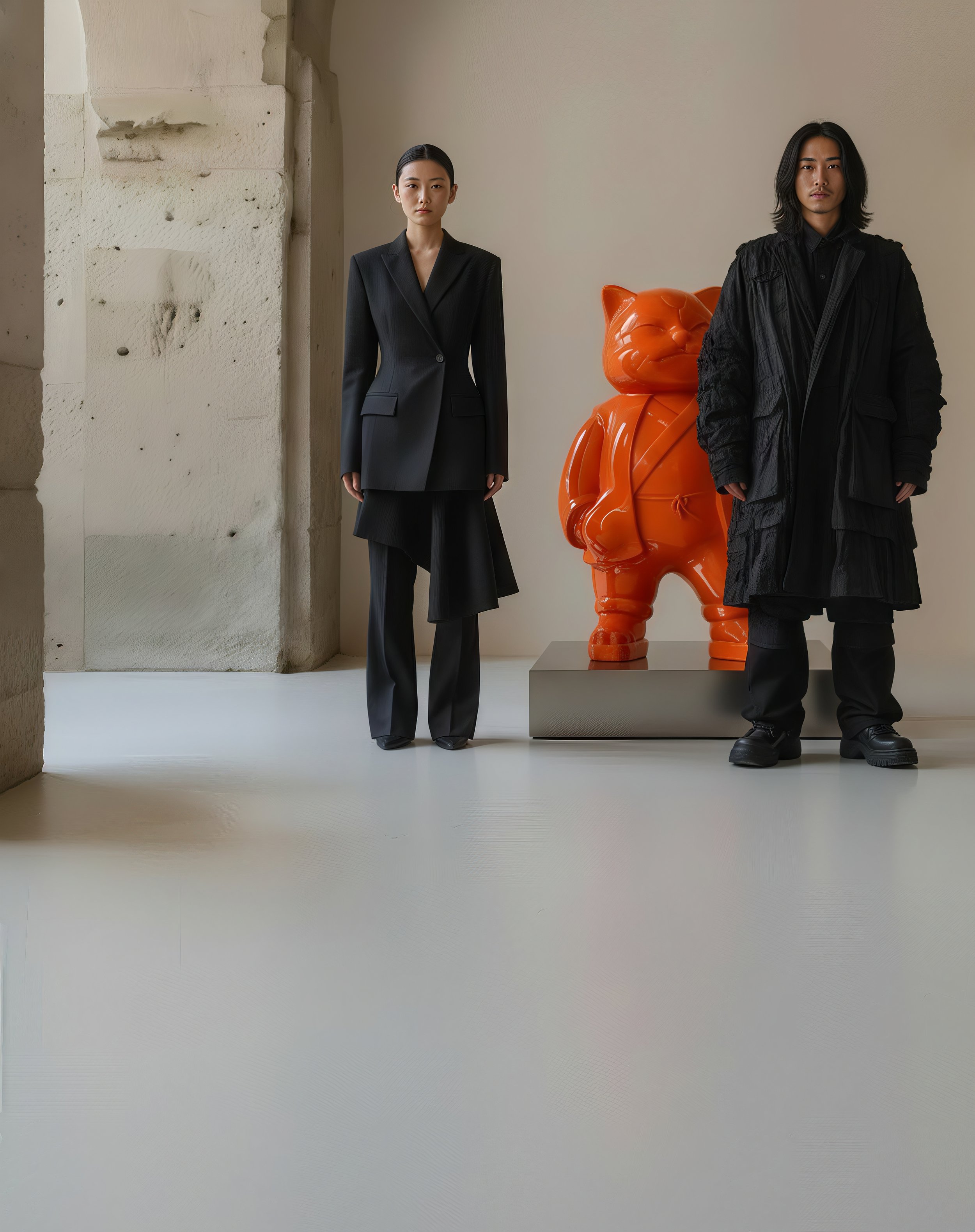 Urbancat Magnifico: Orange Metropolis Muse 