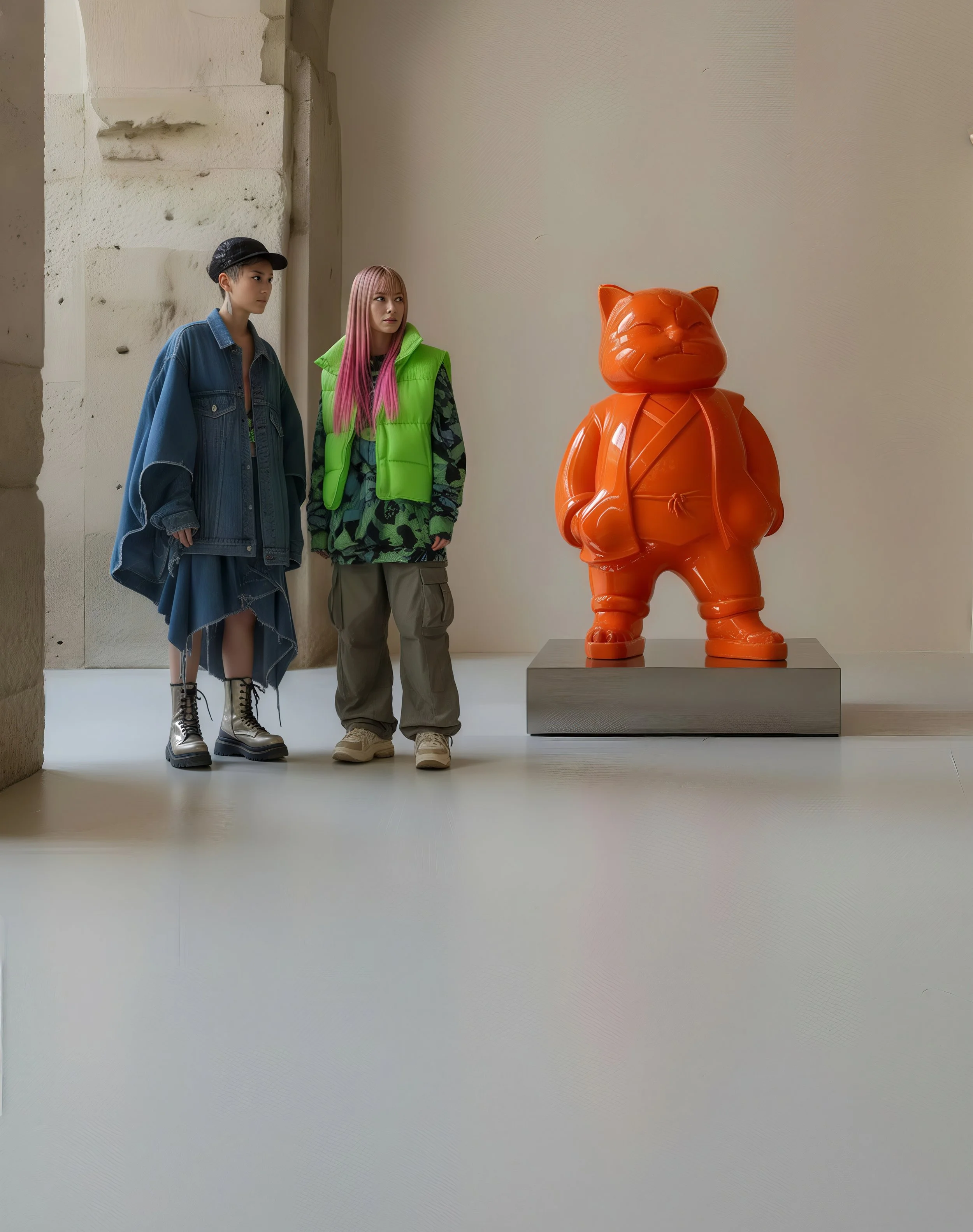 Urbancat Magnifico: Orange Metropolis Muse 