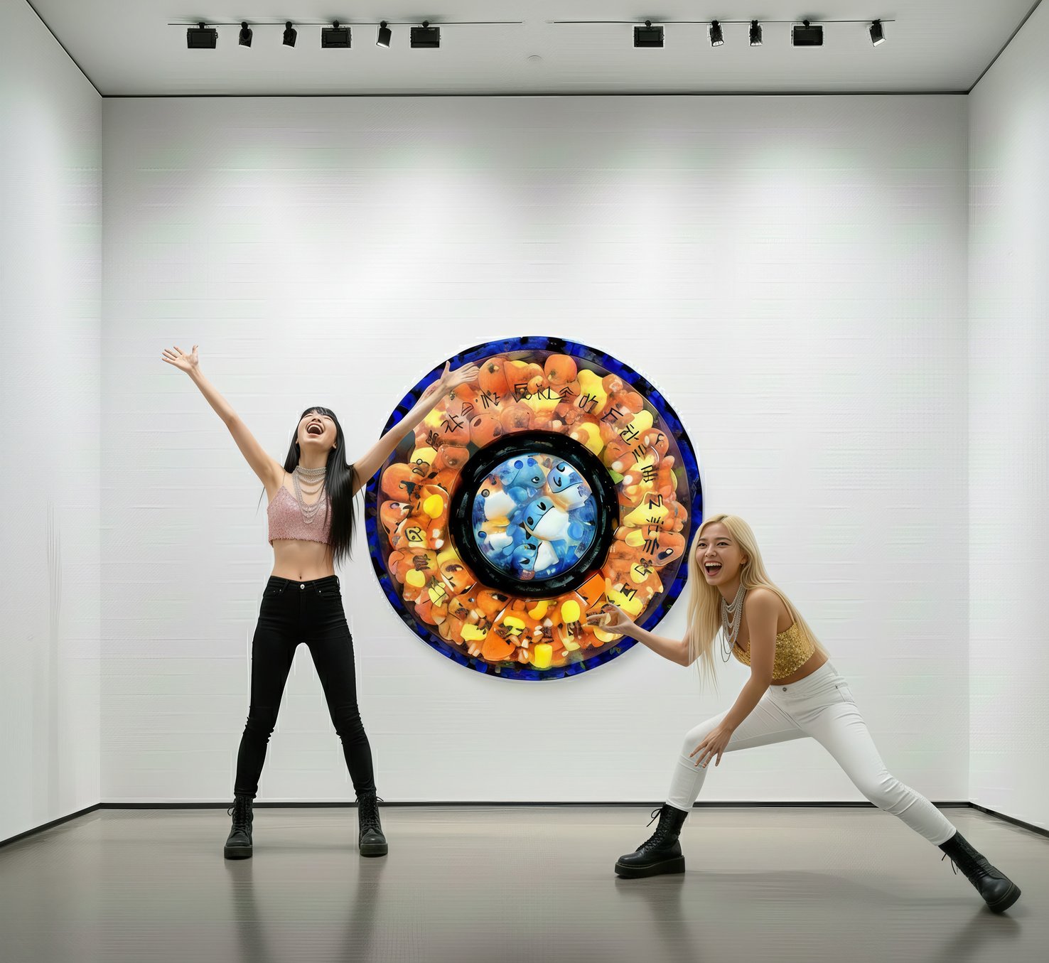 Azur Aqua and Orange Flame in Harmony : Valentine Whispers, 2021