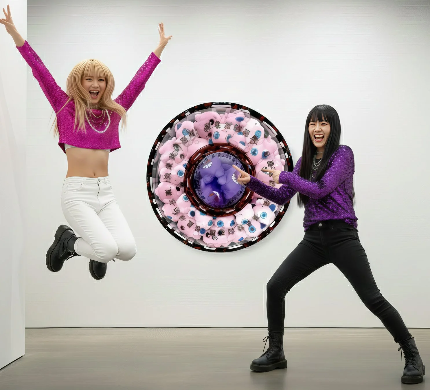 Pink Melody & Purple Shadow Play : Echoes of Kawaii in Plexi-Verse