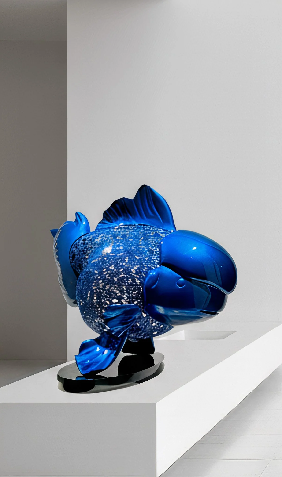 Majestic Nishikigoi in Metal Splendor : Aqueous Grandeur Blu