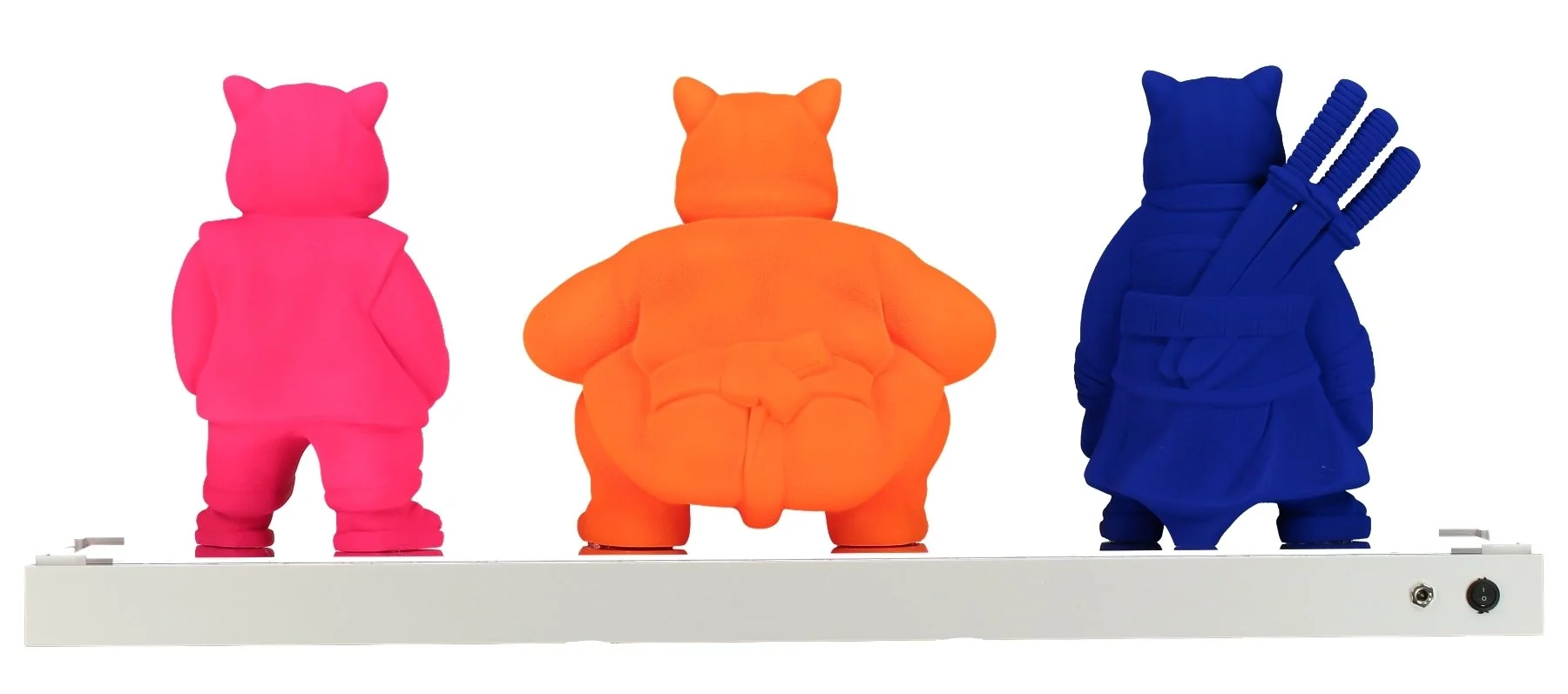 Trilogy Samuraicat Blu, Sumocat Orange, Urbancat Pink: Feline Odyssey