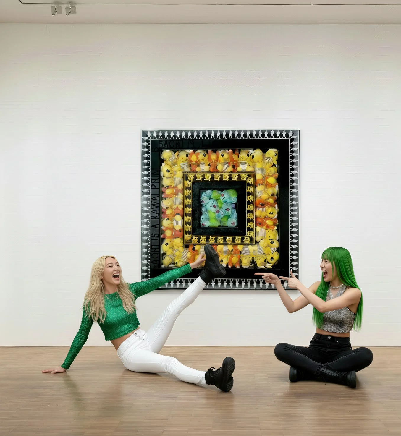 Fiery Orange, Mystic Gold, and Verdant Green : Kawaii spectrum in Plexi-Square, 2021