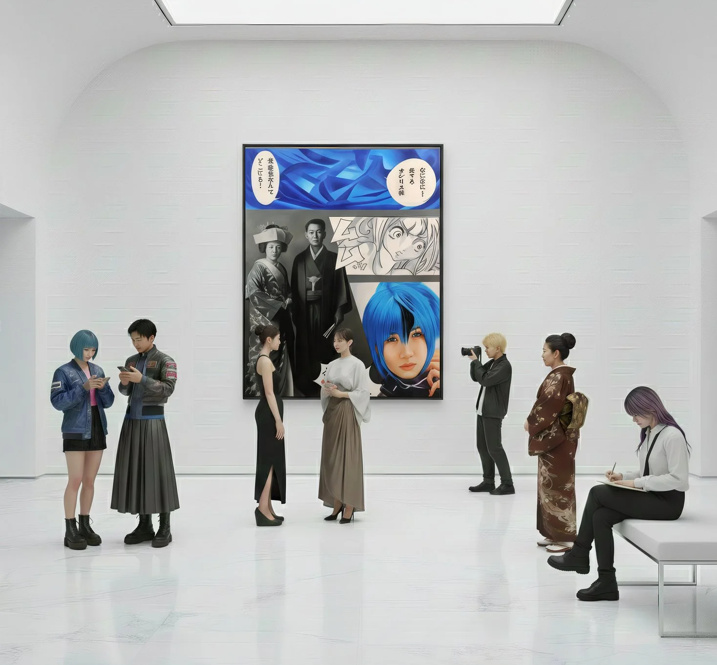 Deep Blu : Azure Reflections, Tokyo's Depths in Manga Palette, 2009