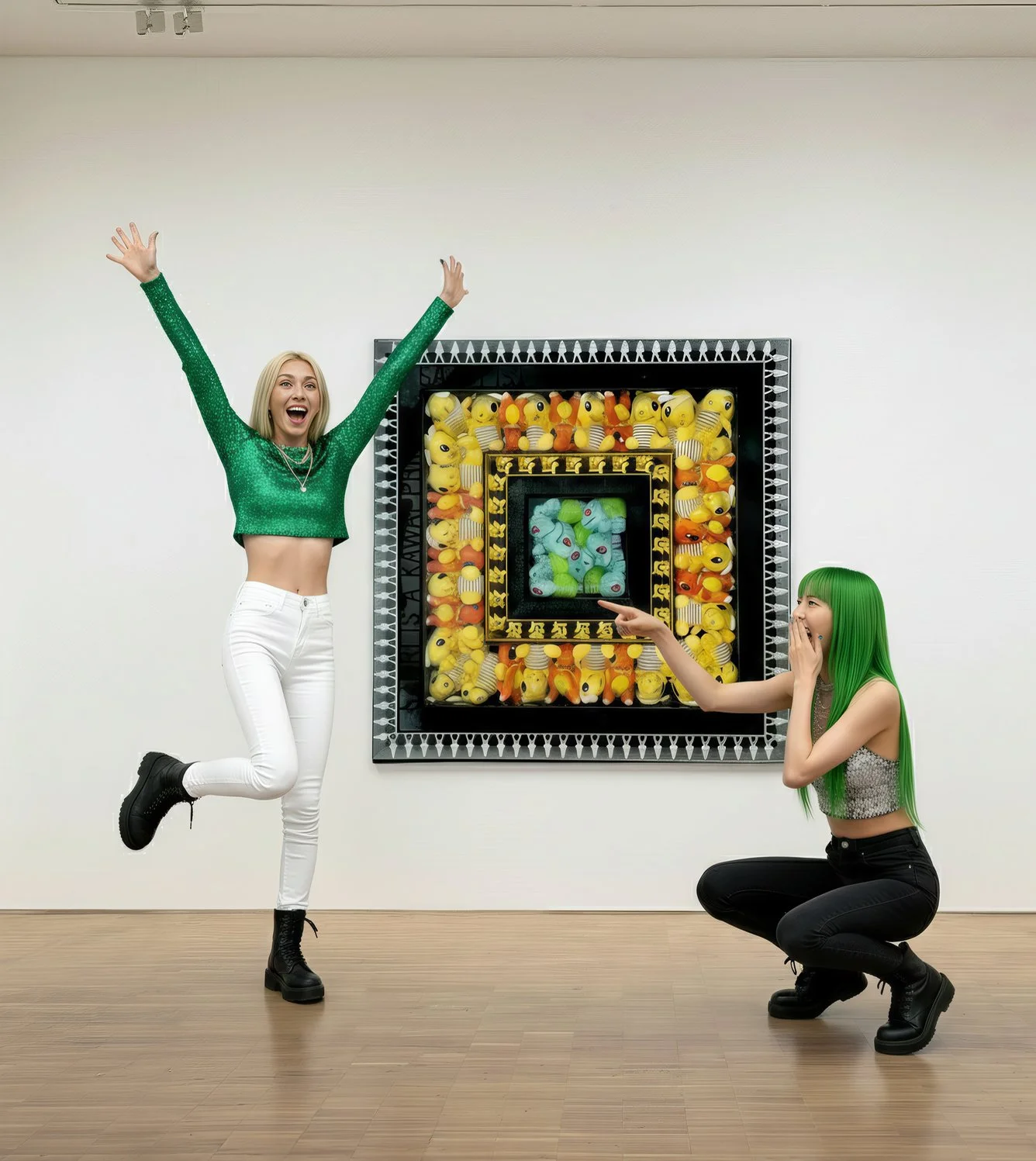 Fiery Orange, Mystic Gold, and Verdant Green : Kawaii spectrum in Plexi-Square, 2021