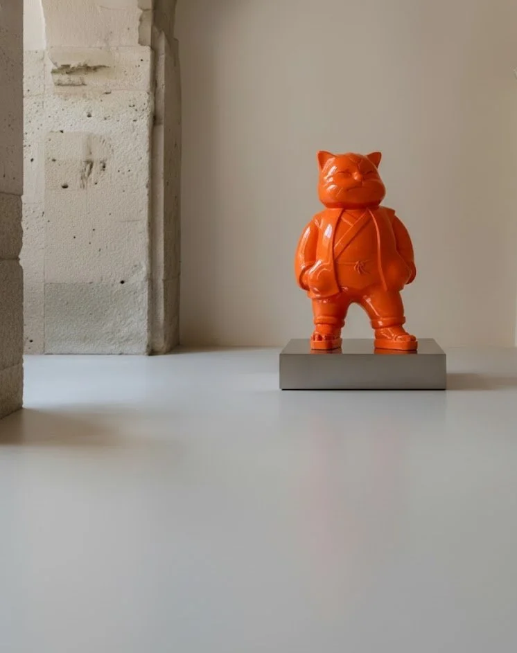 Urbancat Magnifico: Orange Metropolis Muse 