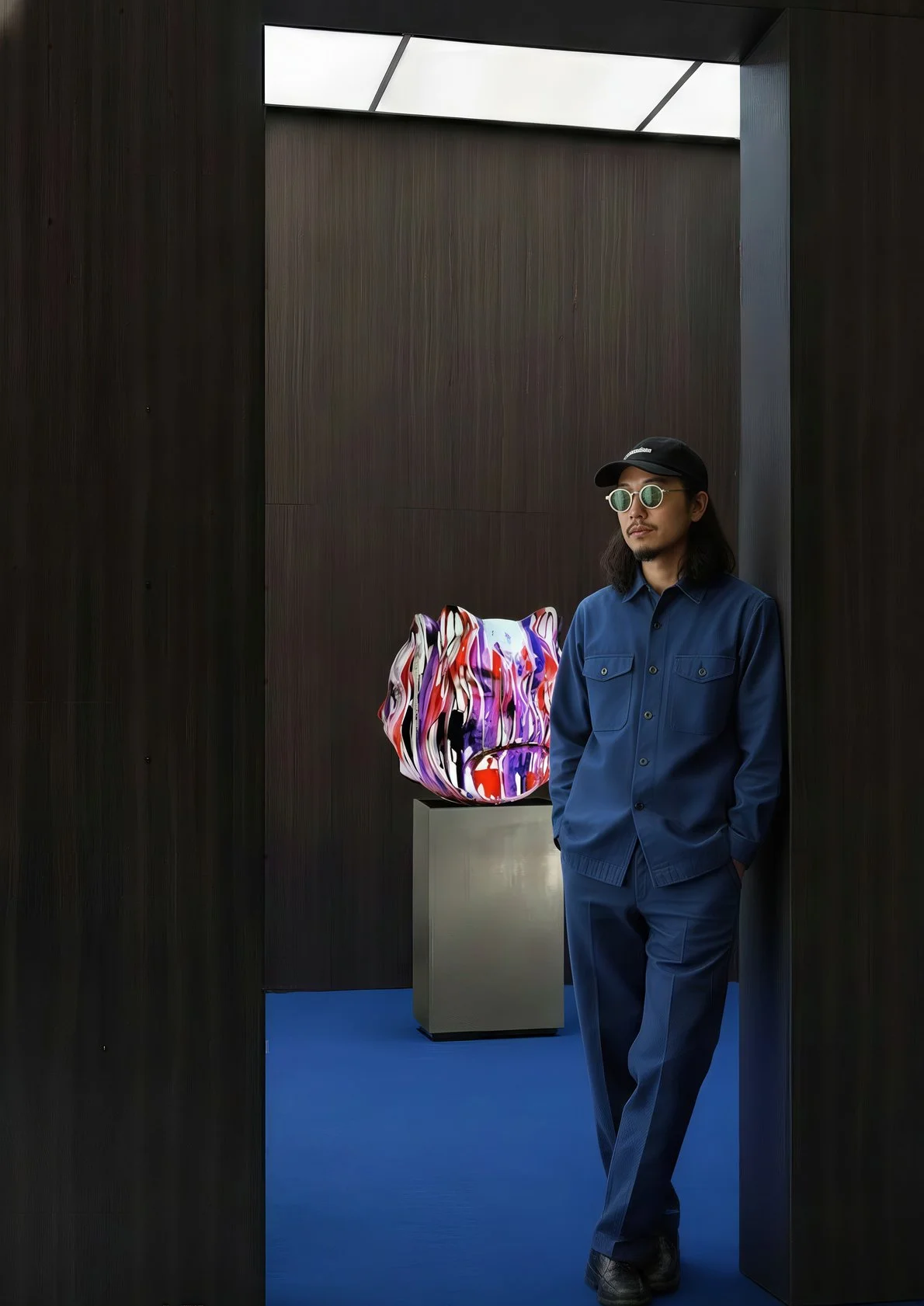 Onmyodo : Samuraicat Submerged in Veils of White, Crimson, Violet, Silver and Black within the Codex of Dualities