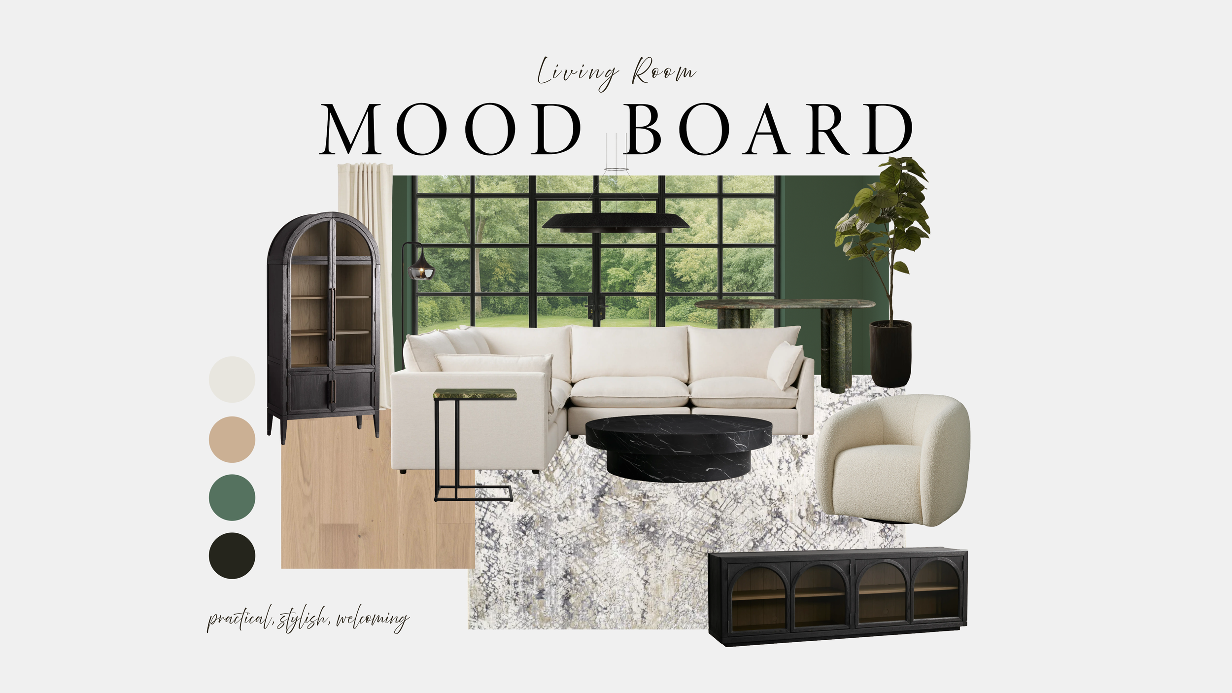 Goodness Studios Interiors_Living Room Mood Board_Alpharetta, Ga