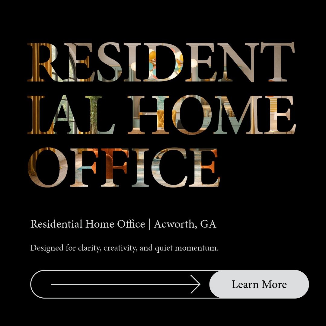 Residential Home Office | Acworth, GA 

Designed for clarity, creativity, and quiet momentum. 

The goal was to transform a blank canvas into a workspace that supports focus without sacrificing personality. Through intentional composition and materia