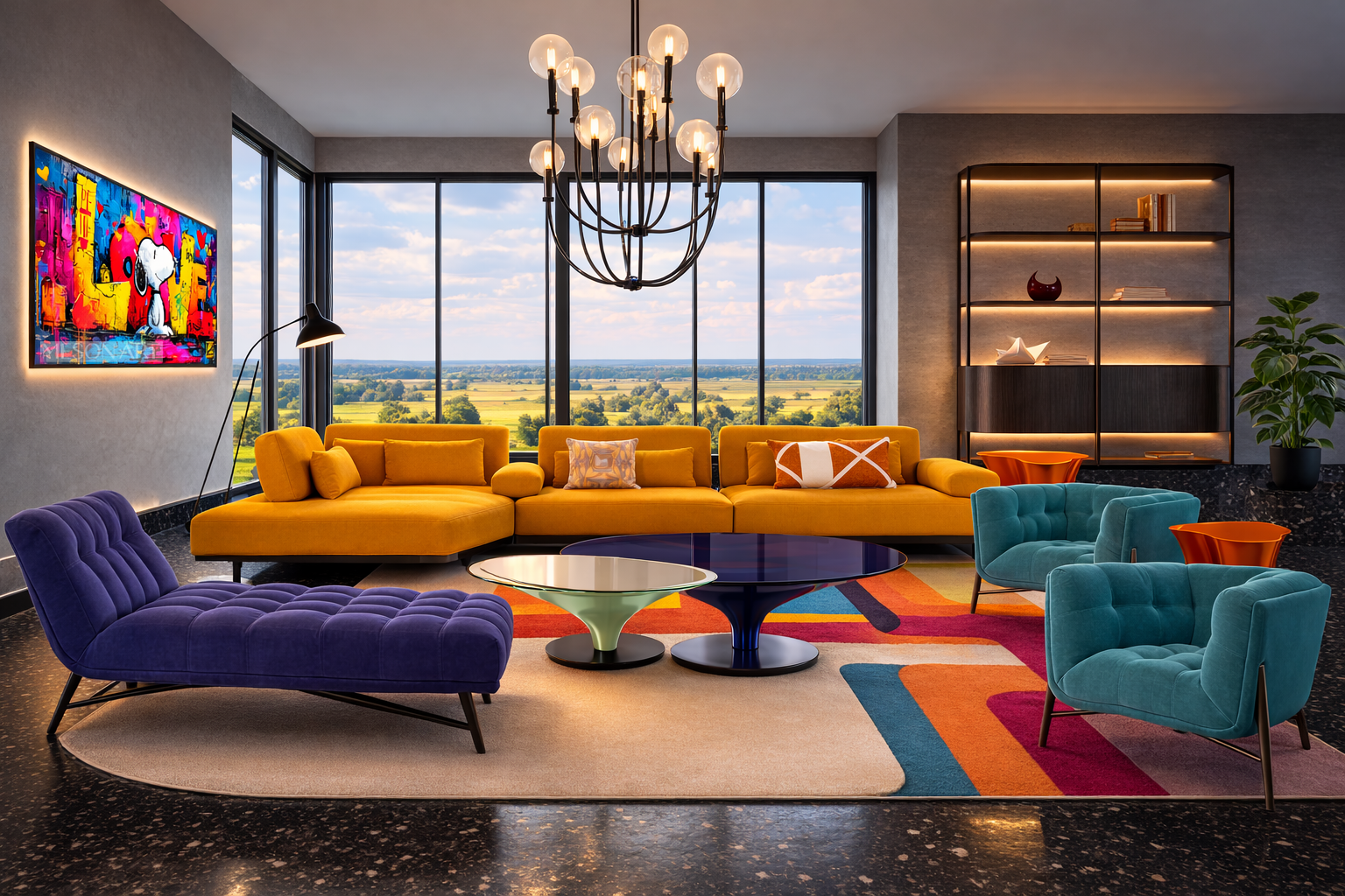 Goodness Studios Interiors_Retro Living Room_Concept Rendering_2_Milton, Ga