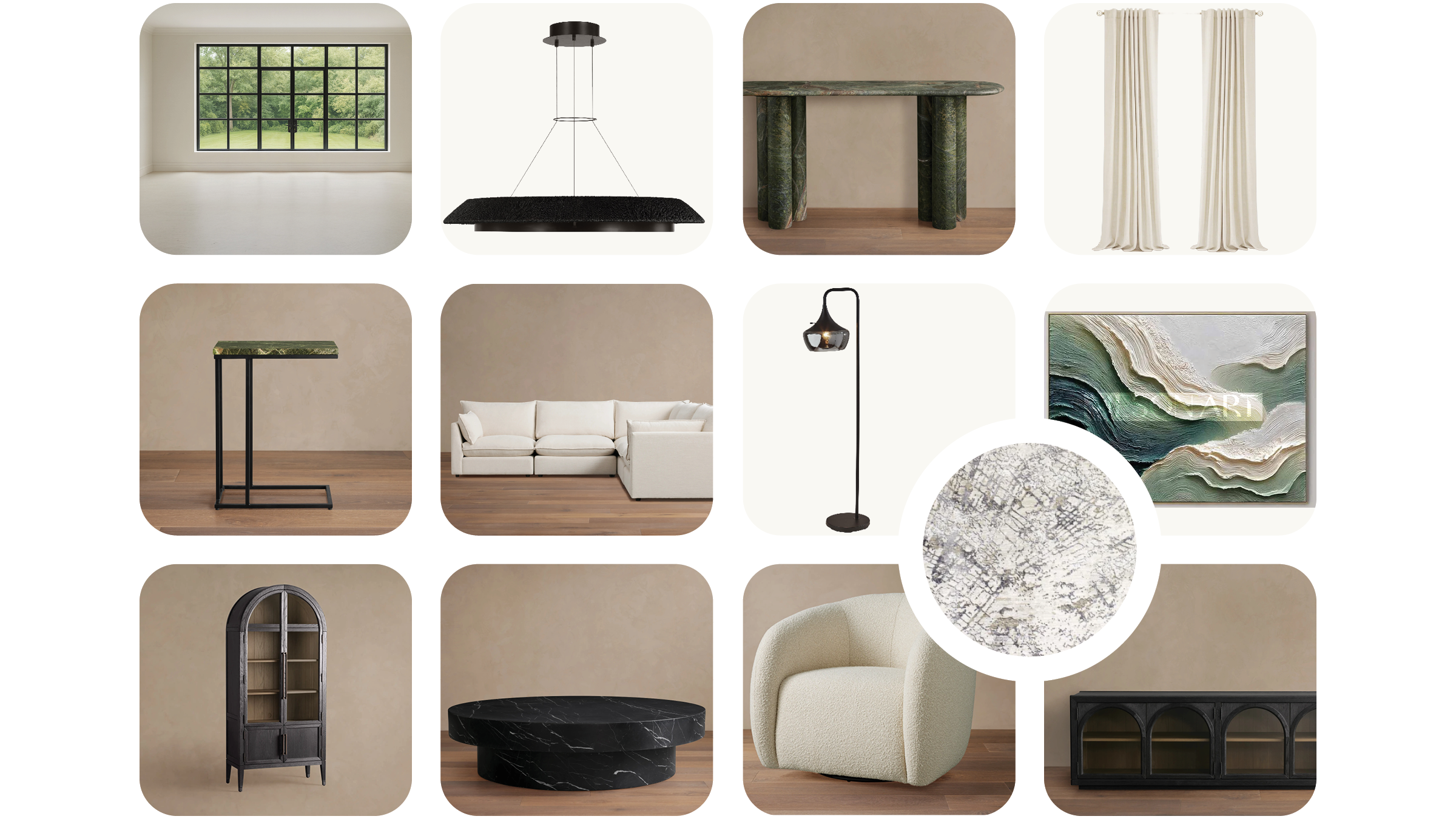 Goodness Studios Interiors_Living Room_FFE Board