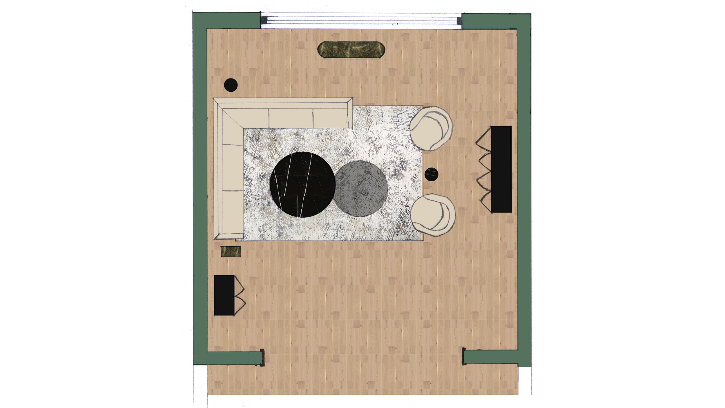 Goodness Studios Interiors_Floor Plan Illustration_Living Room_Alpharetta, Ga