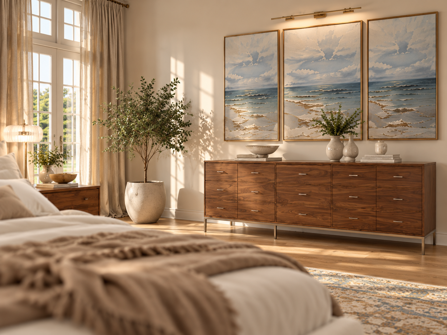 Goodness Studios Interiors_Primary Bedroom concept rendering vignette in Milton, Ga