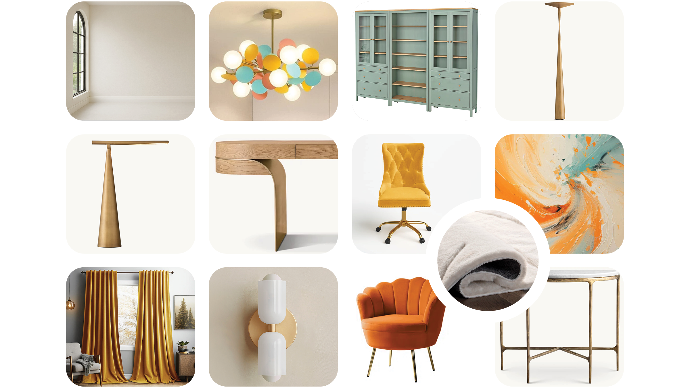 Goodness Studios Interiors_Residential Home Office_FF & E Board_Acworth, Ga