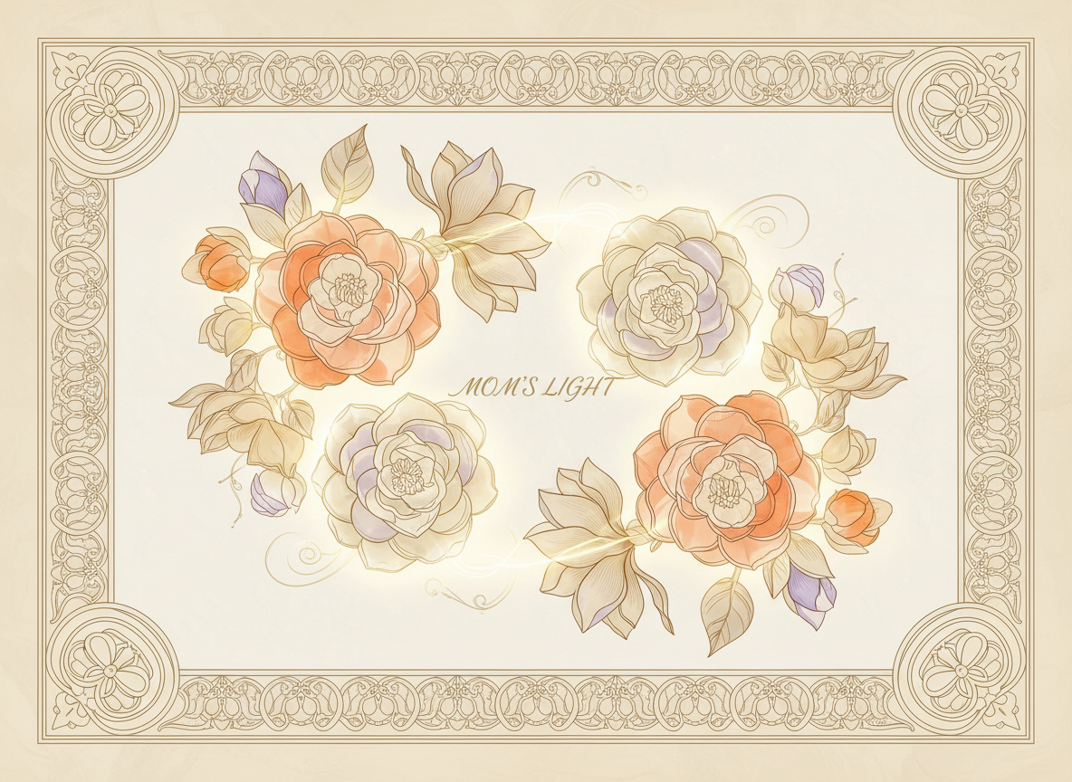 Luxury Silk Scarf - mom's light